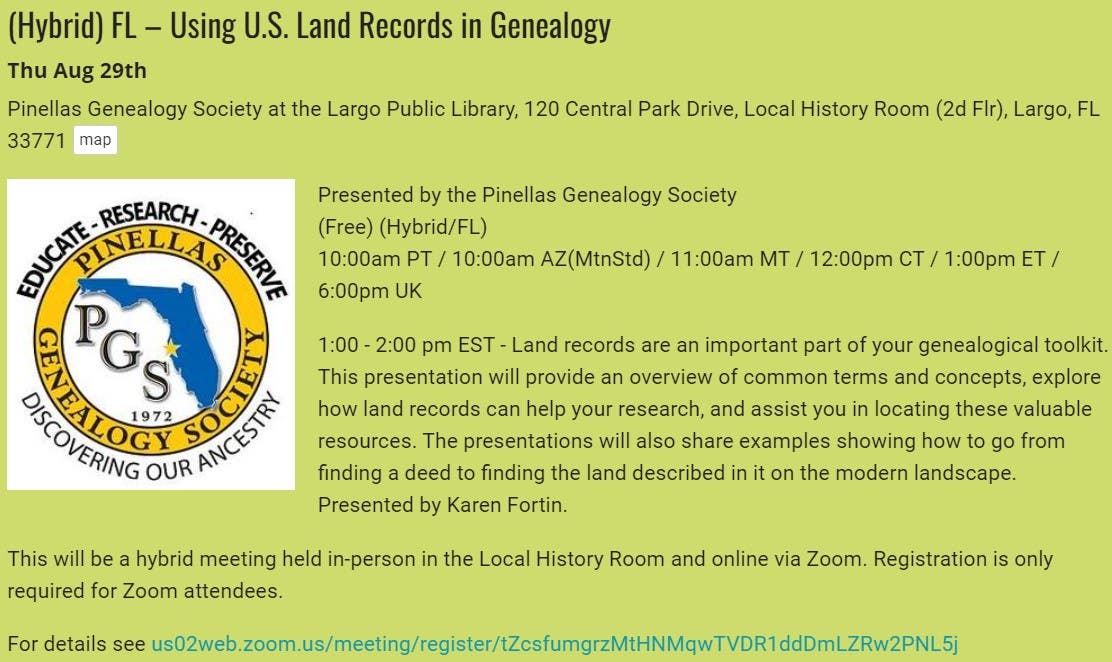 GENEALOGY - Using U.S. Land Records in Genealogy