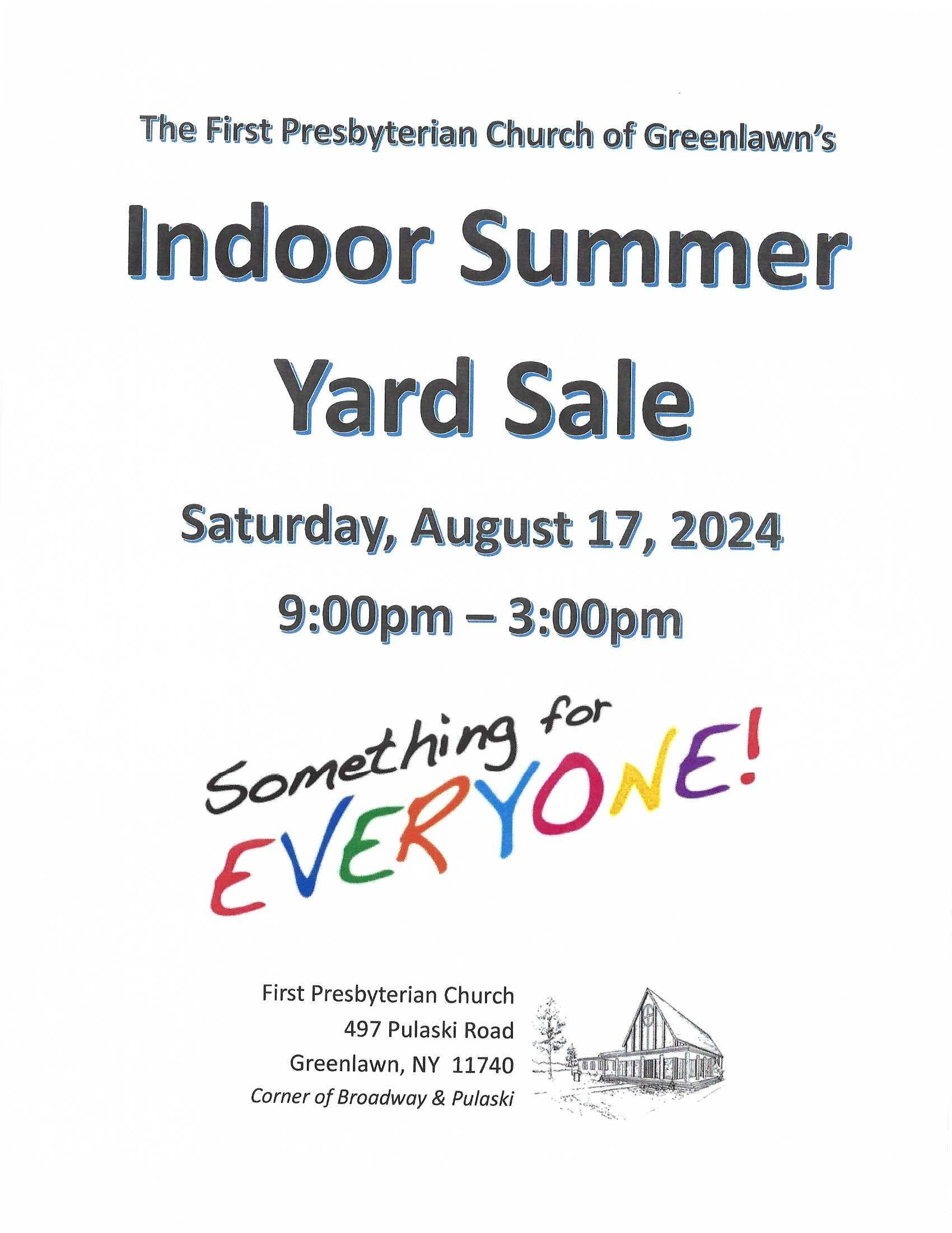 INDOOR Summer Yard Sale 