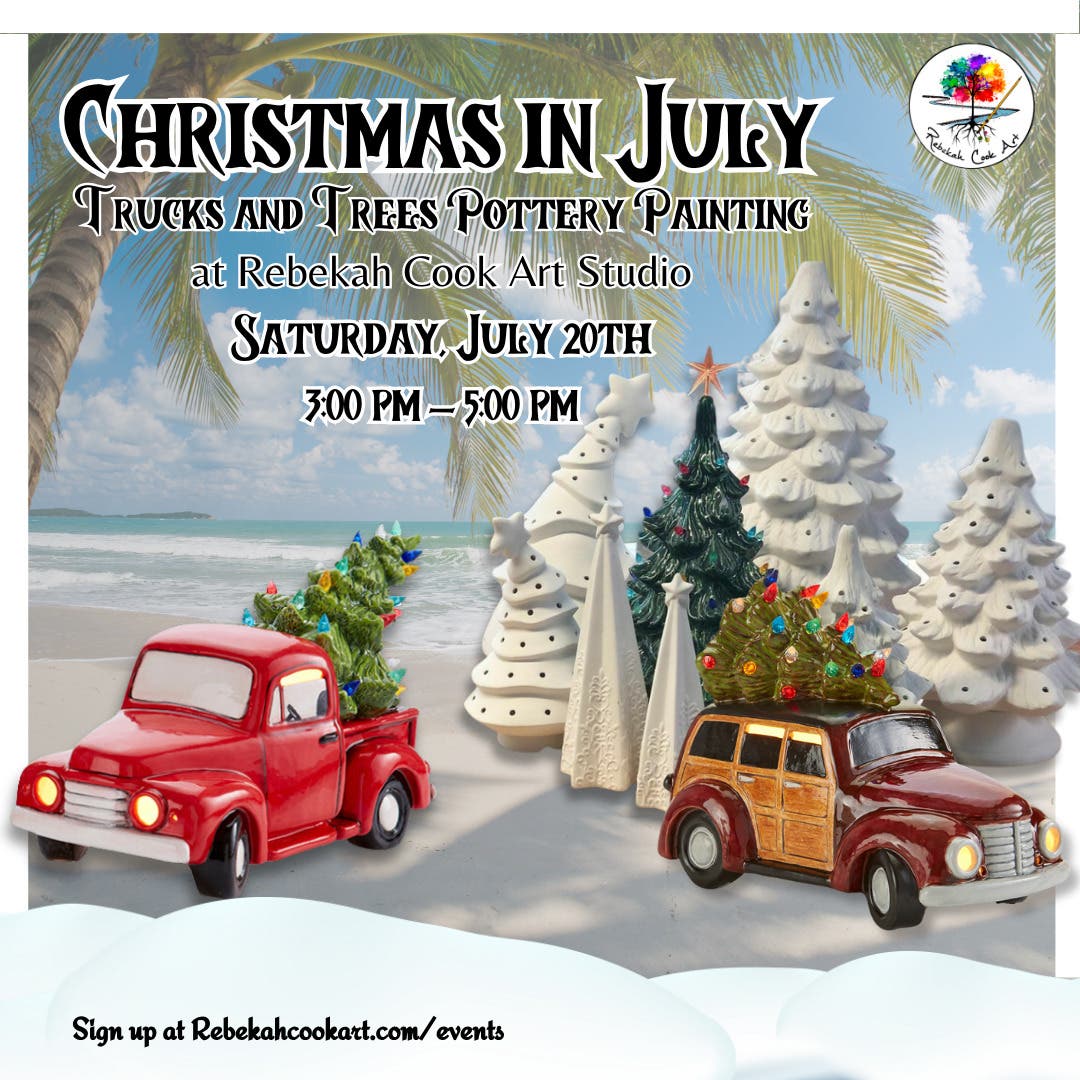 Christmas in July Pottery Painting