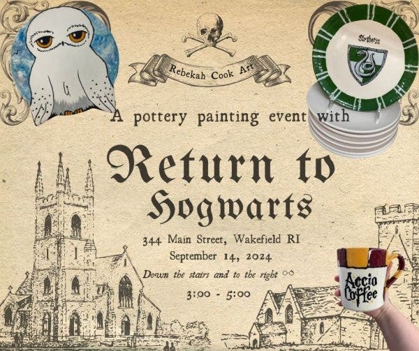 Back to Hogwarts Pottery Painting Event