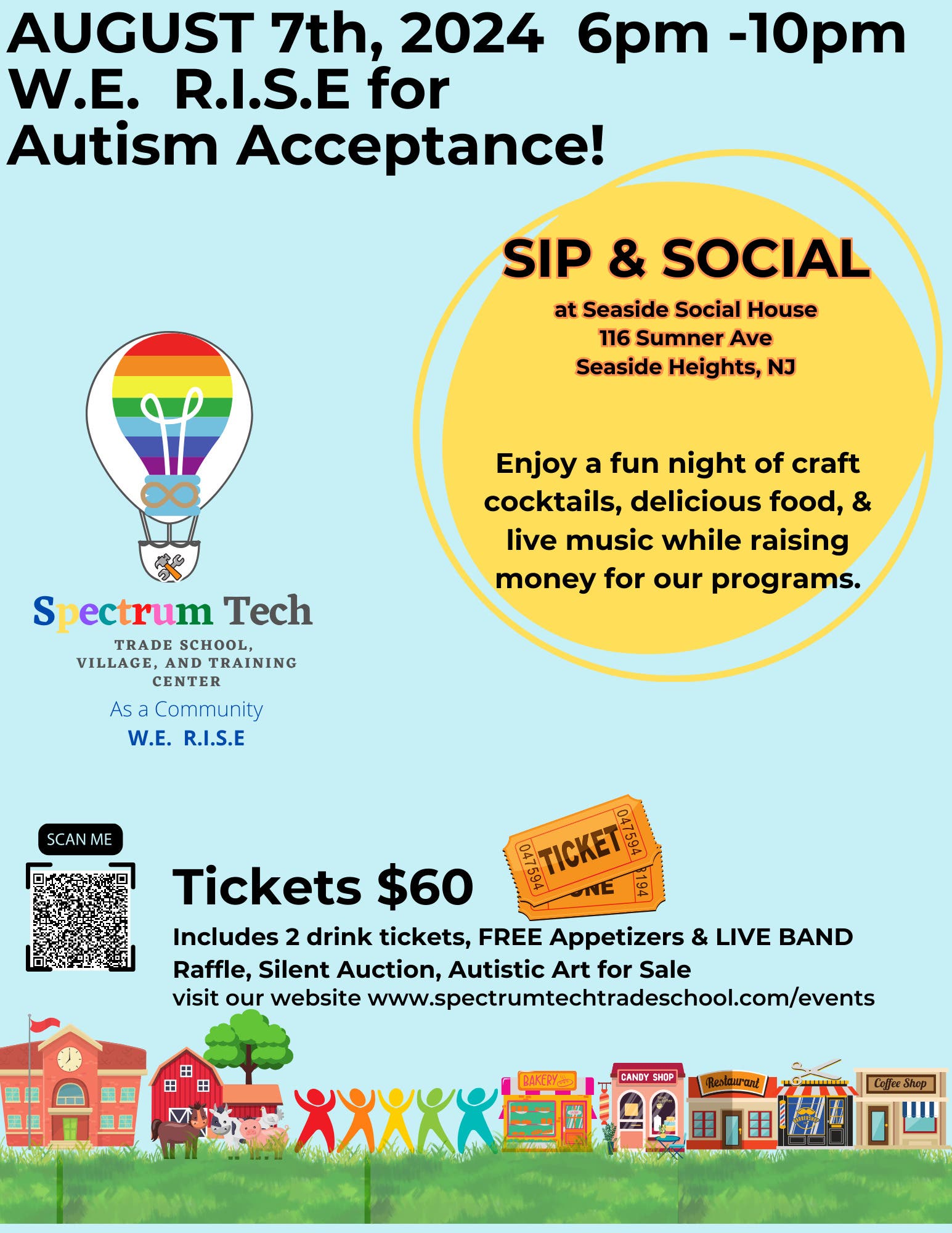 W.E. R.I.S.E. for Autism Acceptance Sip and Social 