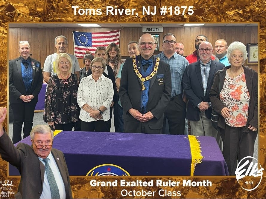 Toms River Elks #1875 welcomed 15 new members during a ceremony held October 26, 2023.