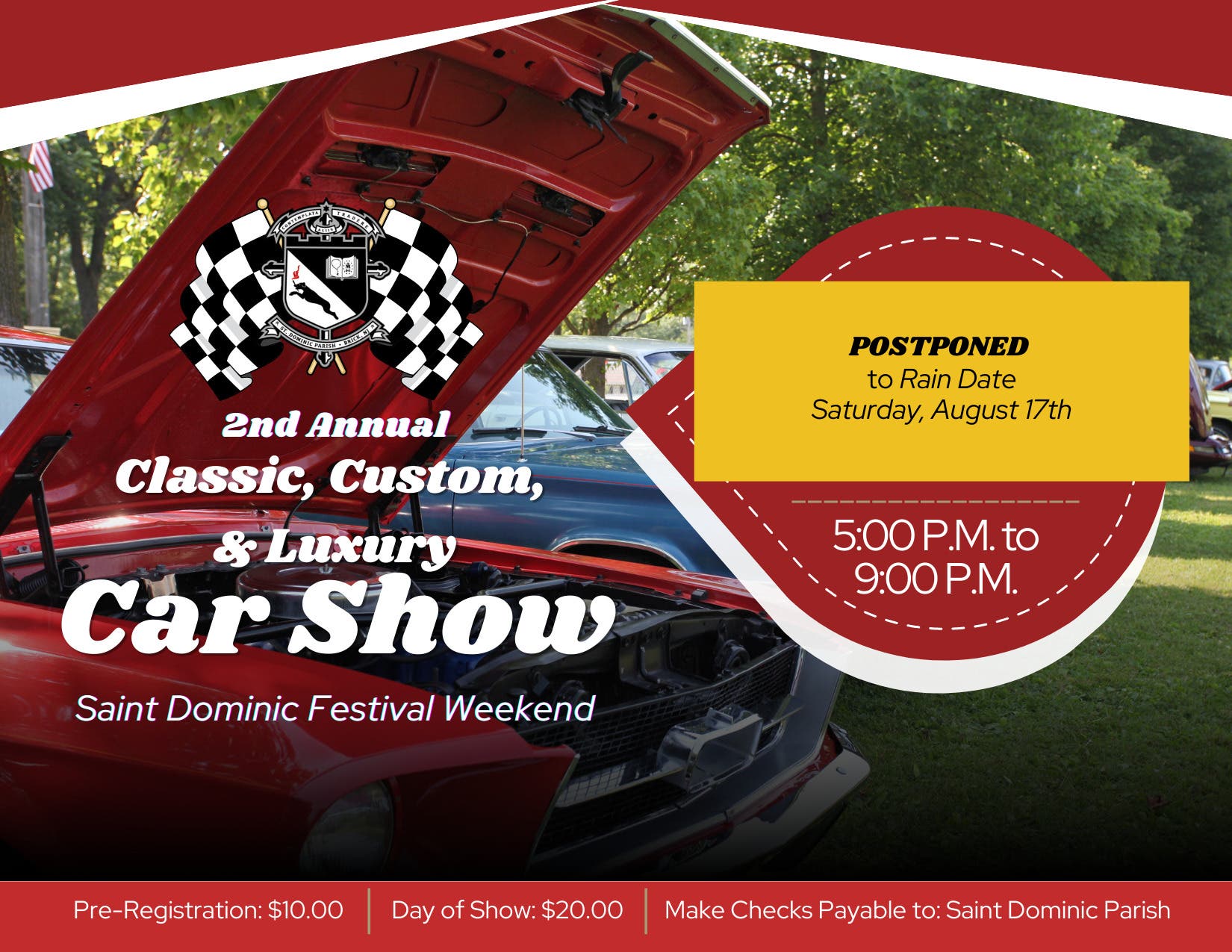 POSTPONED to 8/17 - 2nd Annual Classic, Custom, & Luxury Car Show!