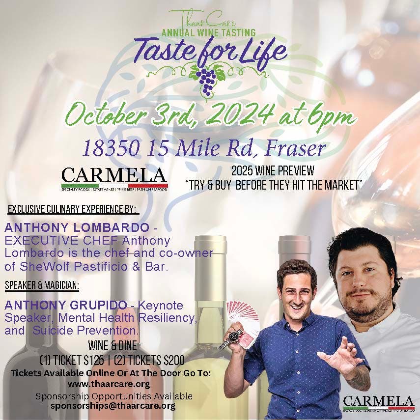 "Taste for Life" Annual Wine Tasting