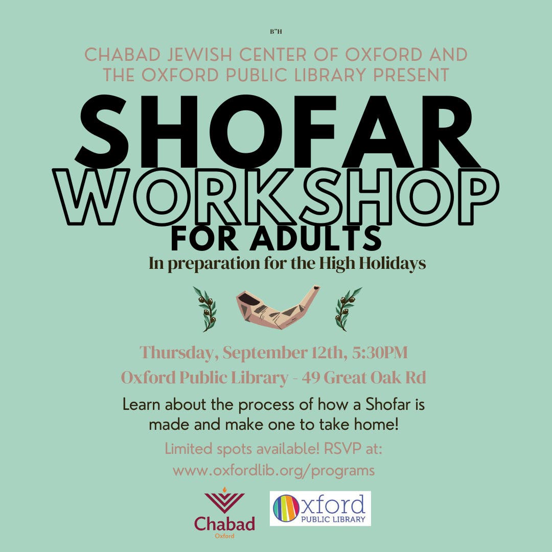 Pre-High Holiday Shofar Workshop