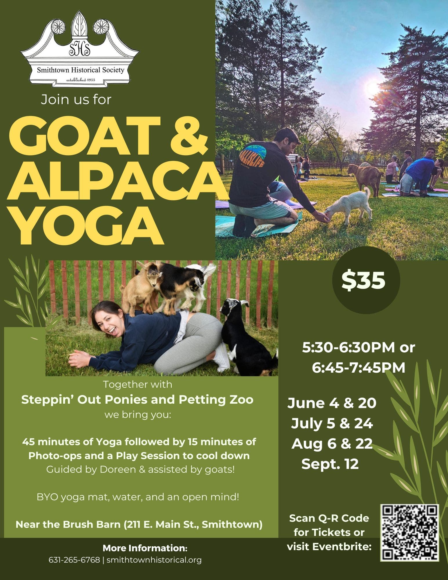 Goat and Alpaca Yoga 