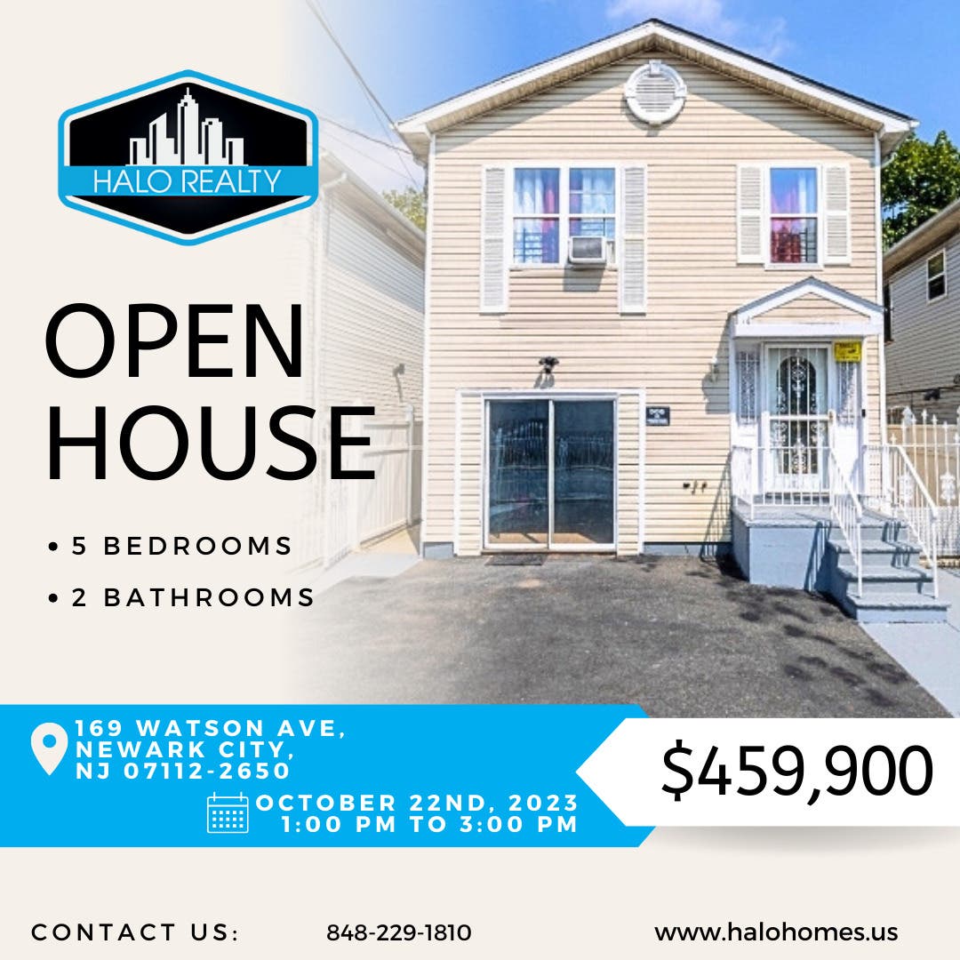 OPEN HOUSE  This Sunday 1 to 3pm Newark NJ 