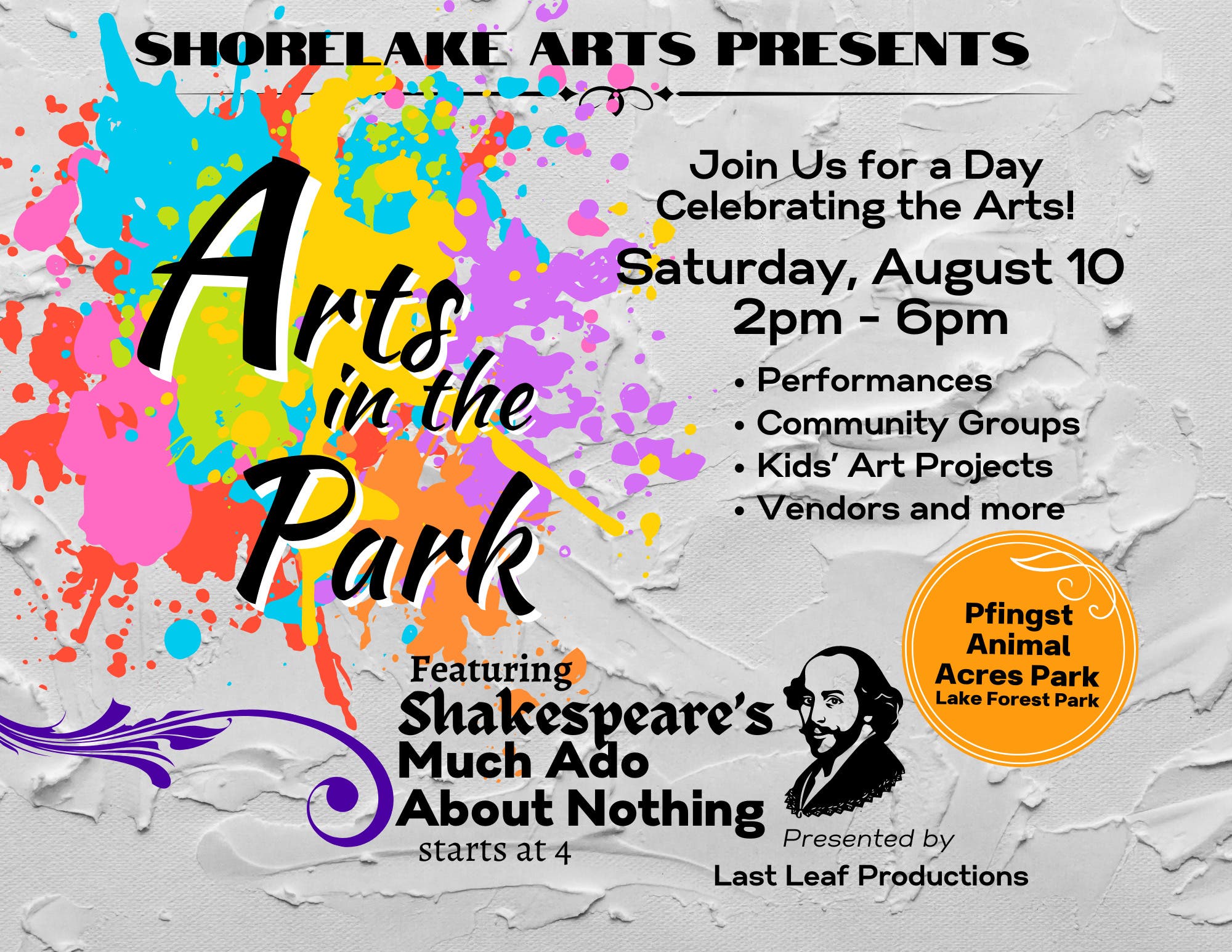 ShoreLake Arts' presents Arts in the Park