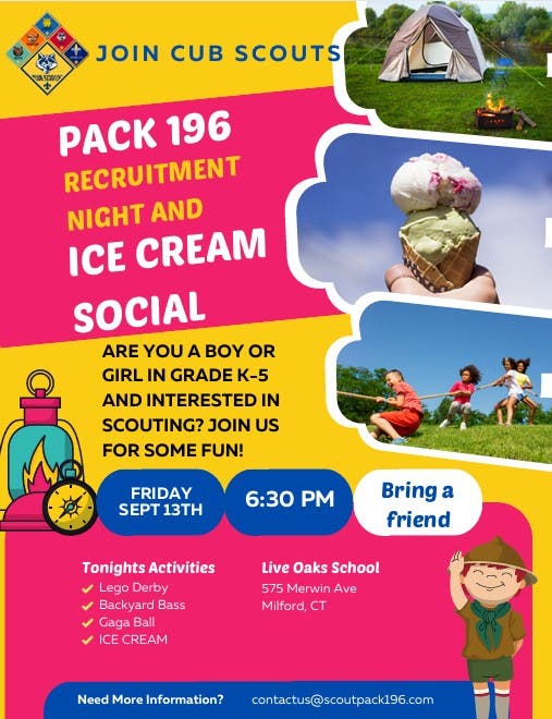 Ice Cream Social - Cub Scout Pack 196 Recruiting Event