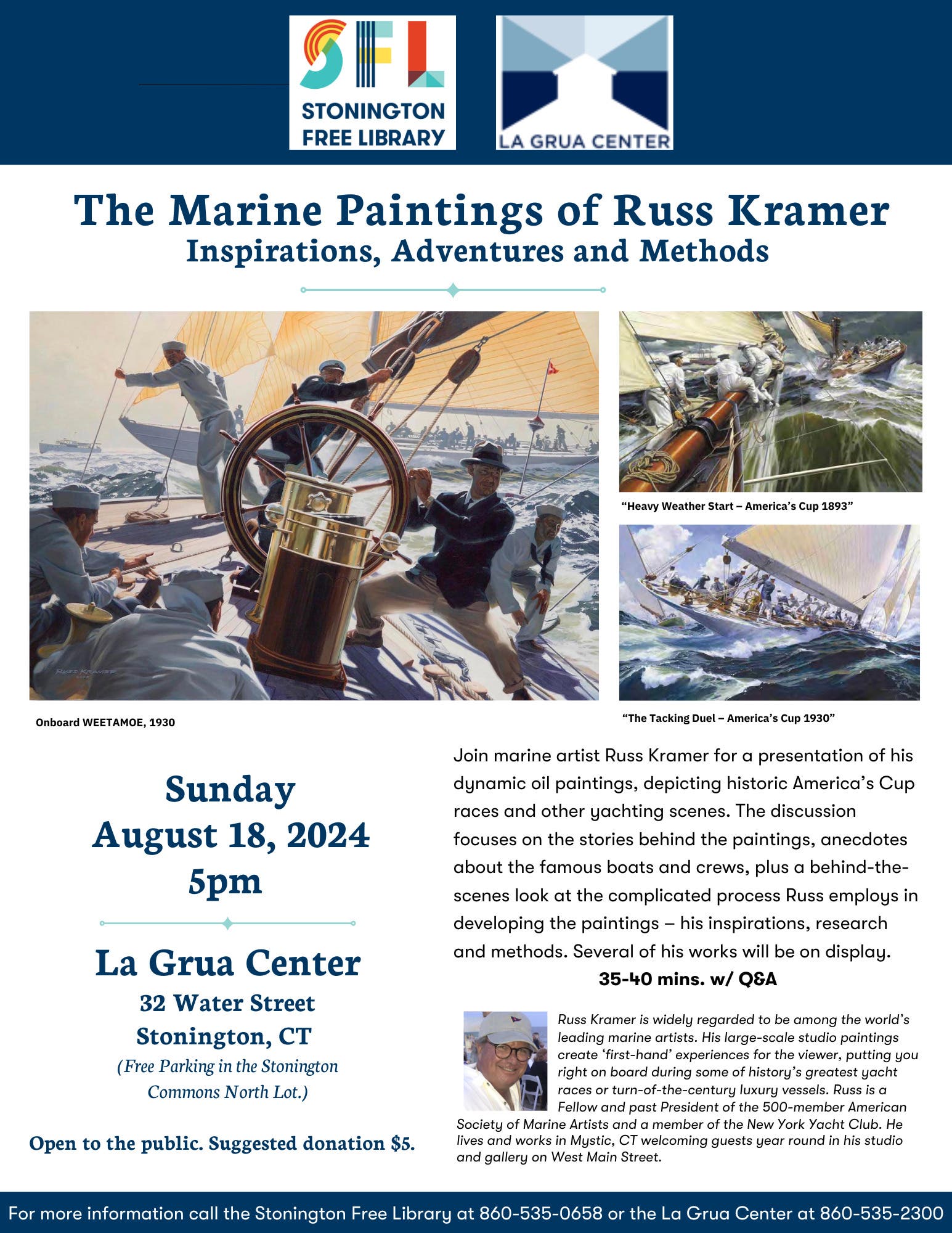 Russ Kramer, Marine Artist at La Grua Center