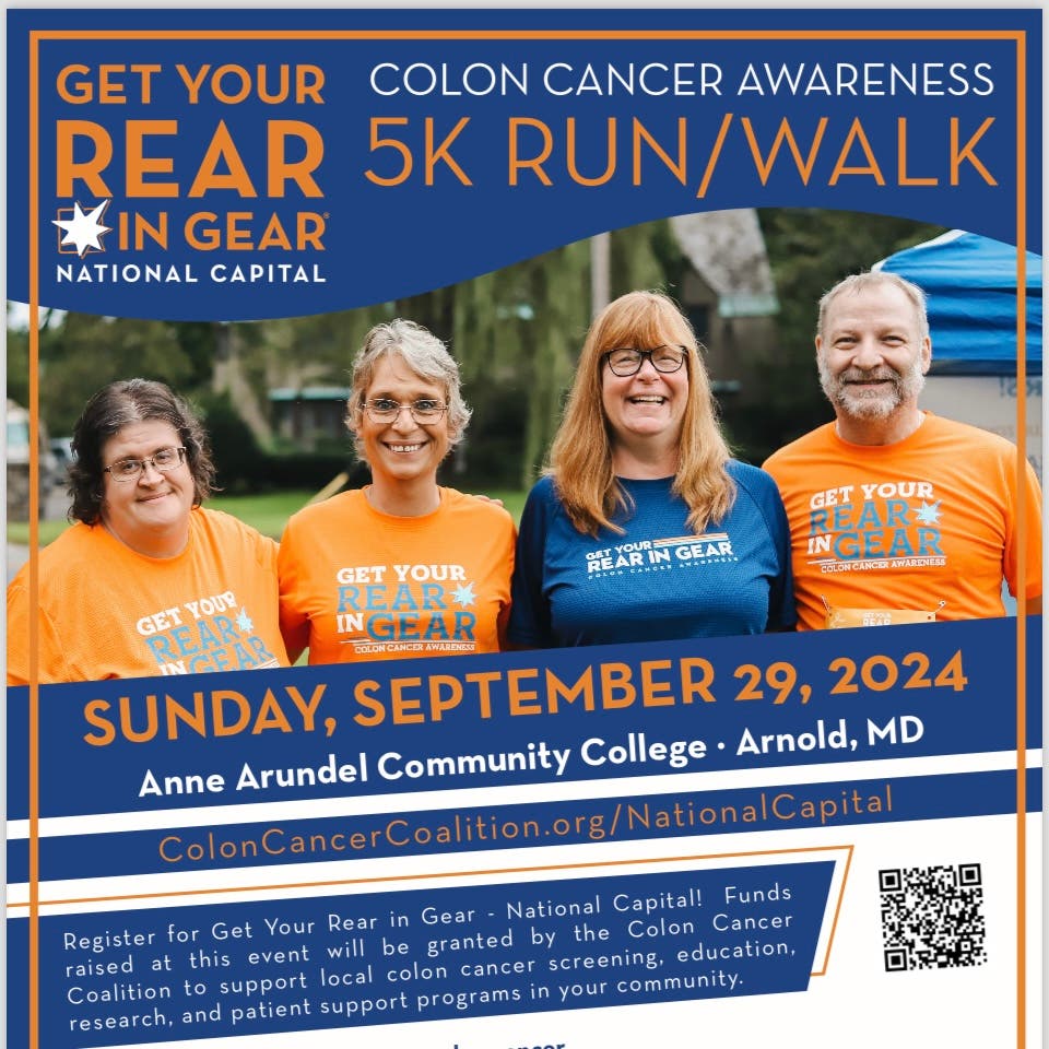 Colon Cancer Awareness 5K Run/Walk - Get Your Rear in Gear