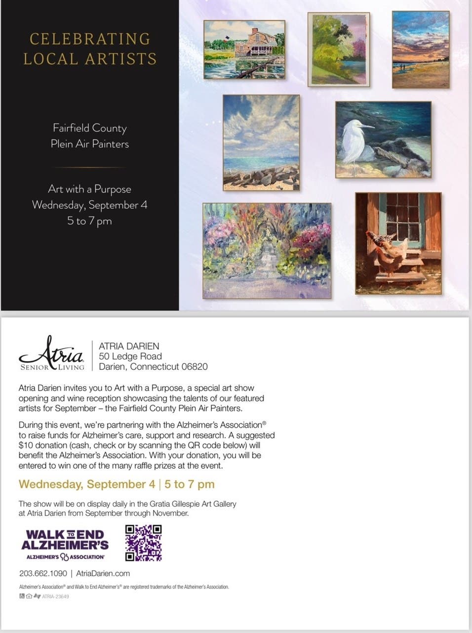 Art With A Purpose Fundraiser for the Alzheimer's Association 