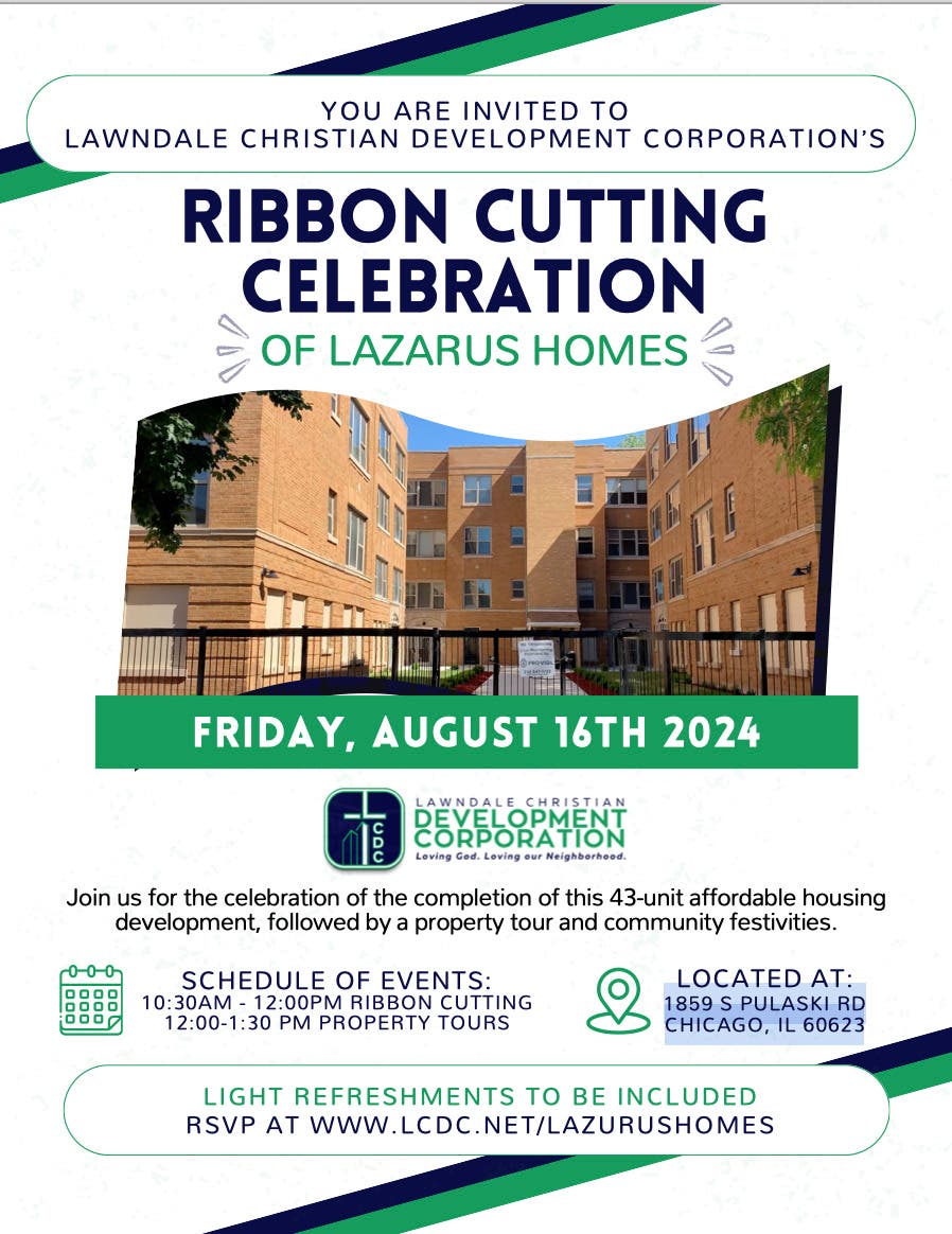 Ribbon Cutting Celebration for LAZARUS HOMES