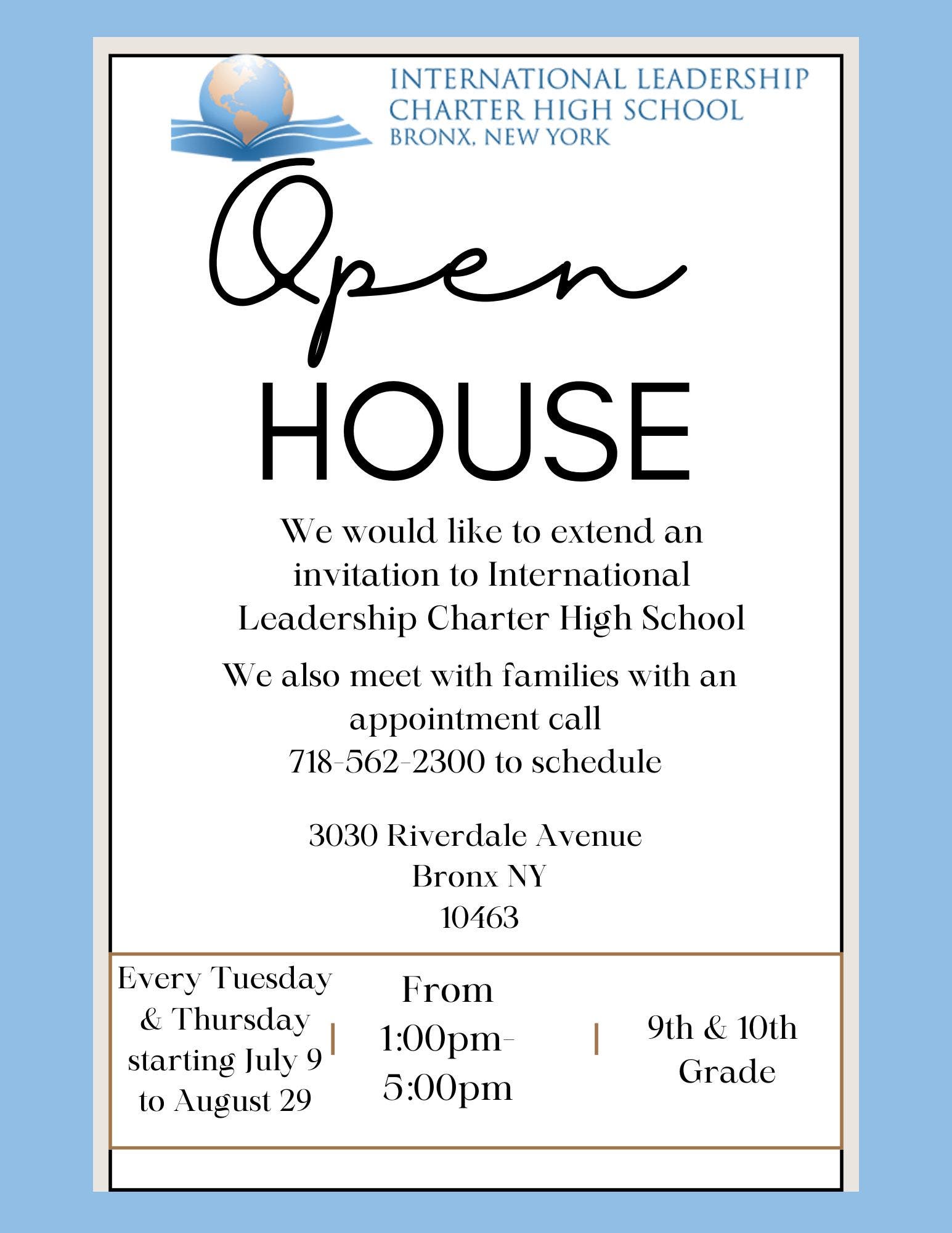 International Leadership Charter High School Open House