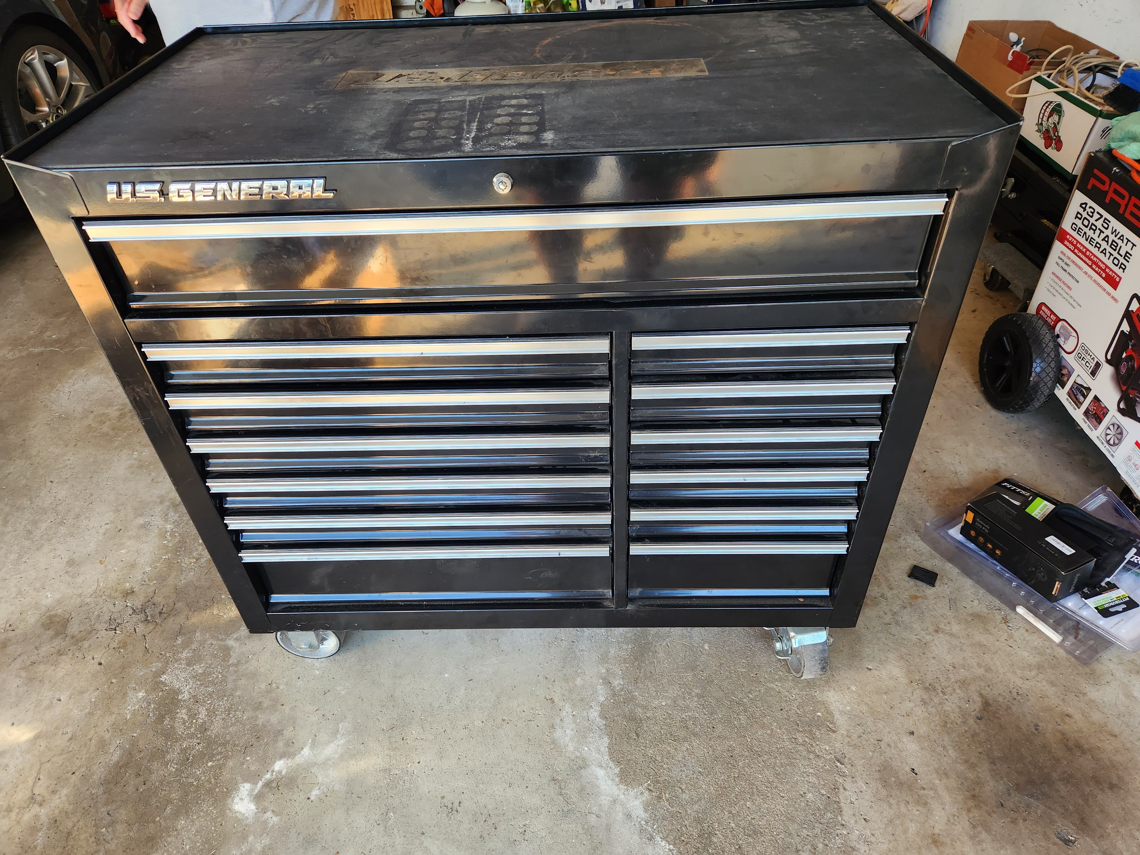 U.S. General 42 in x 22 in Double Bank Roller Cabinet - Series 2