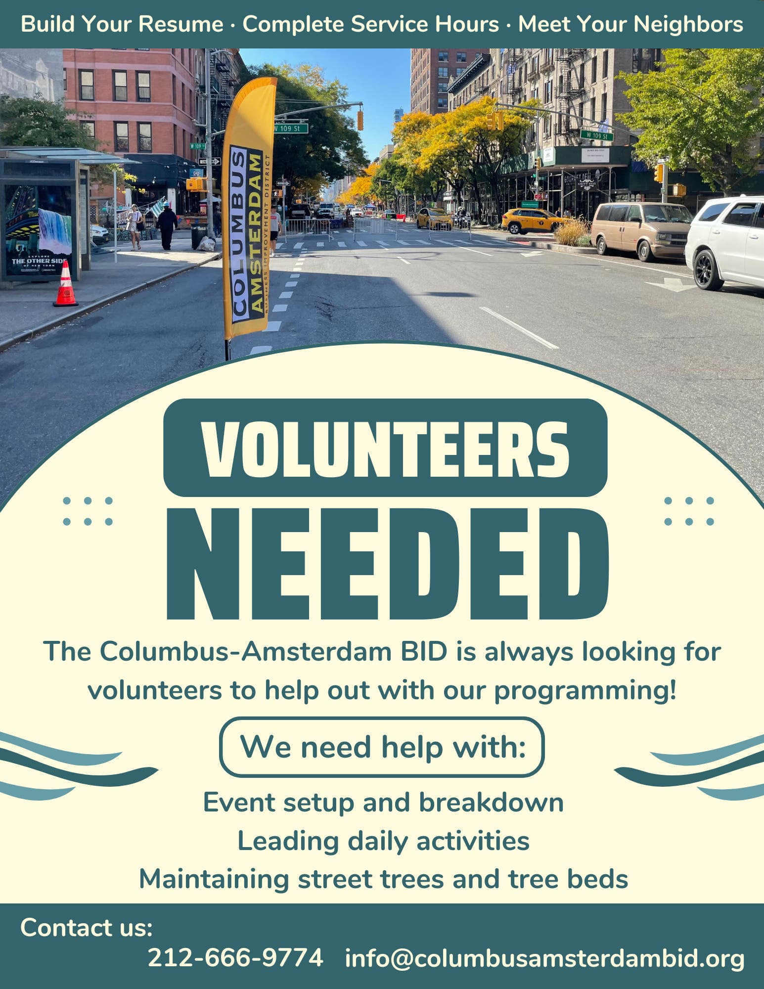 Volunteer at the Columbus-Amsterdam BID!