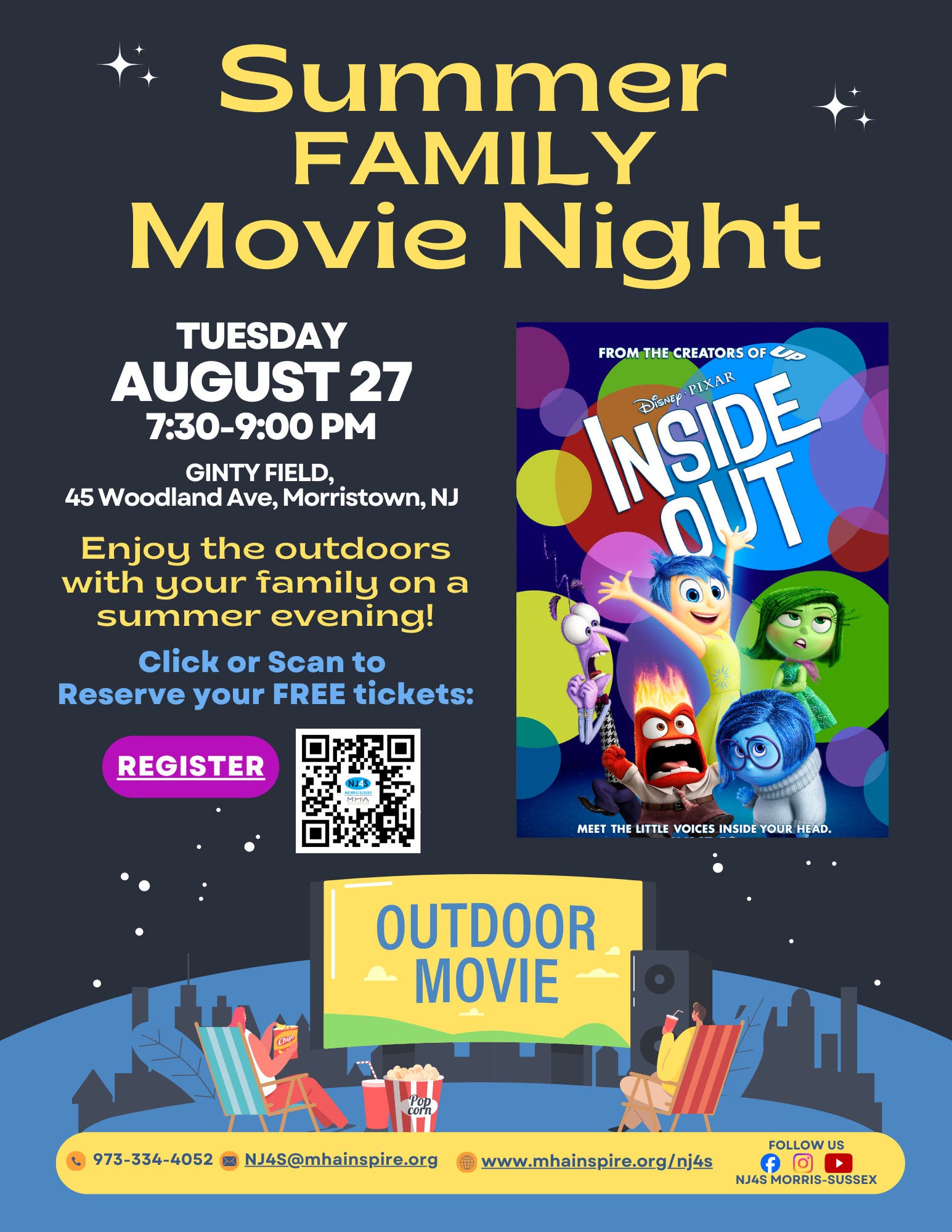 "Inside Out" Outdoor Summer Movie Night Under the Stars