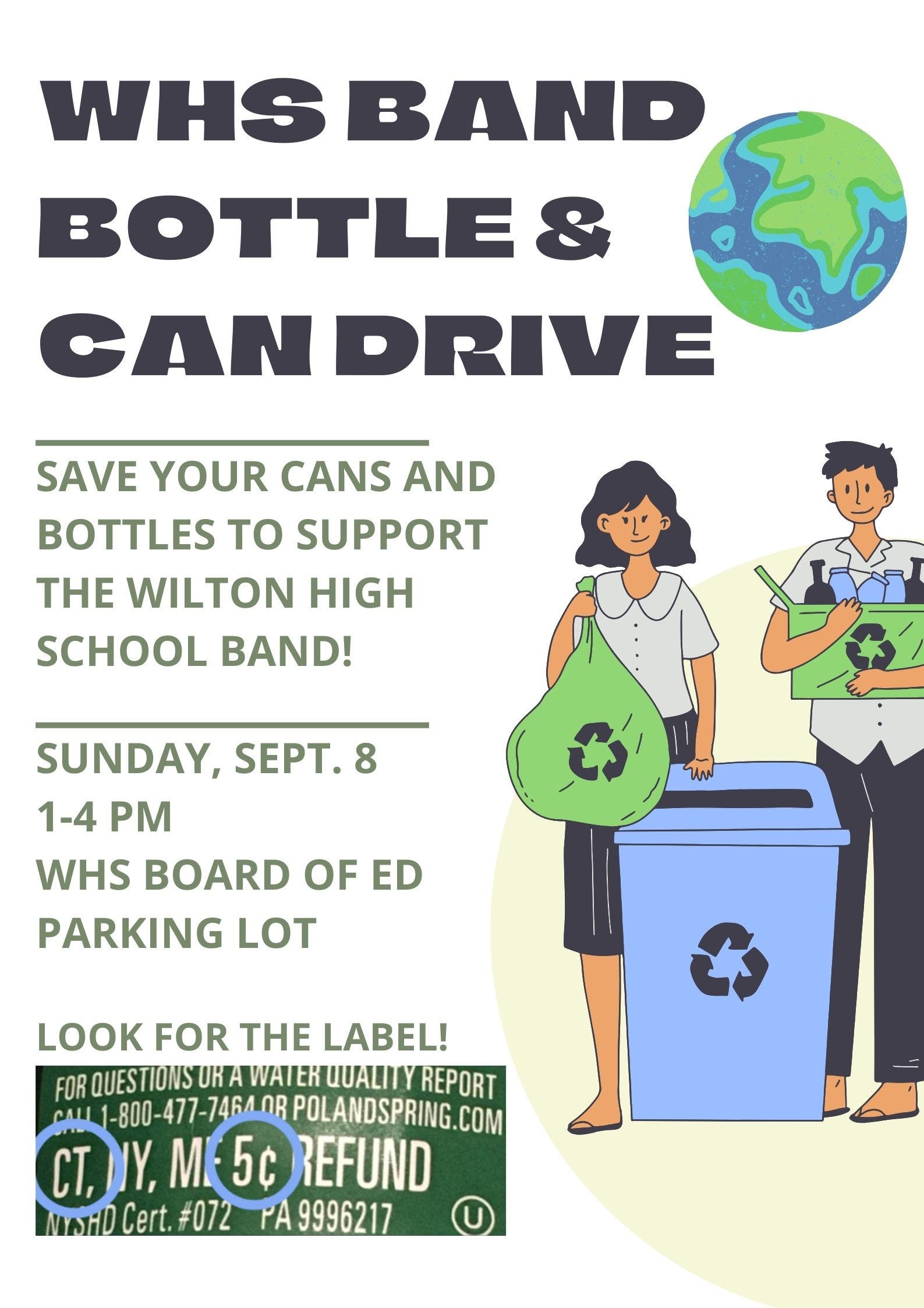 Wilton High School Band Bottle and Can Drive