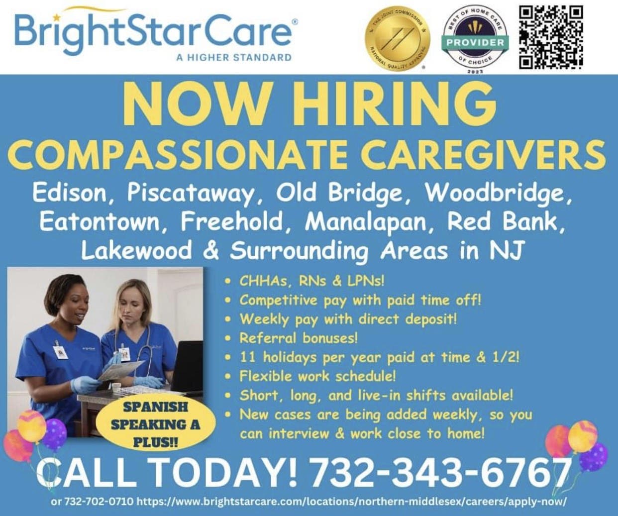 We are urgently hiring CHHA's, RN's, and LPN's! dule