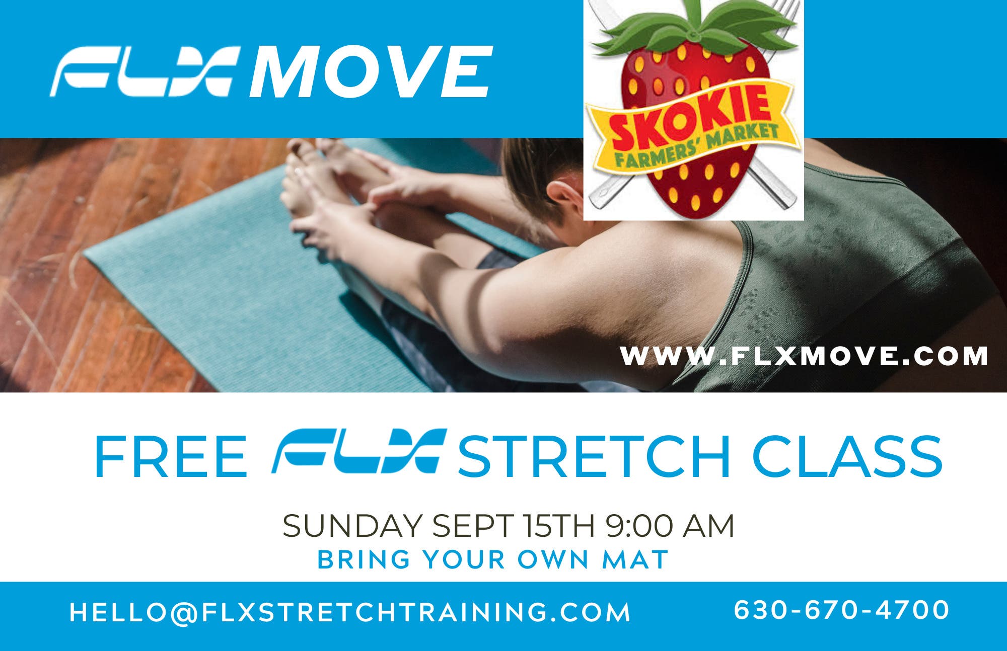 Free FLX Stretch Class at the Skokie Farmers Market