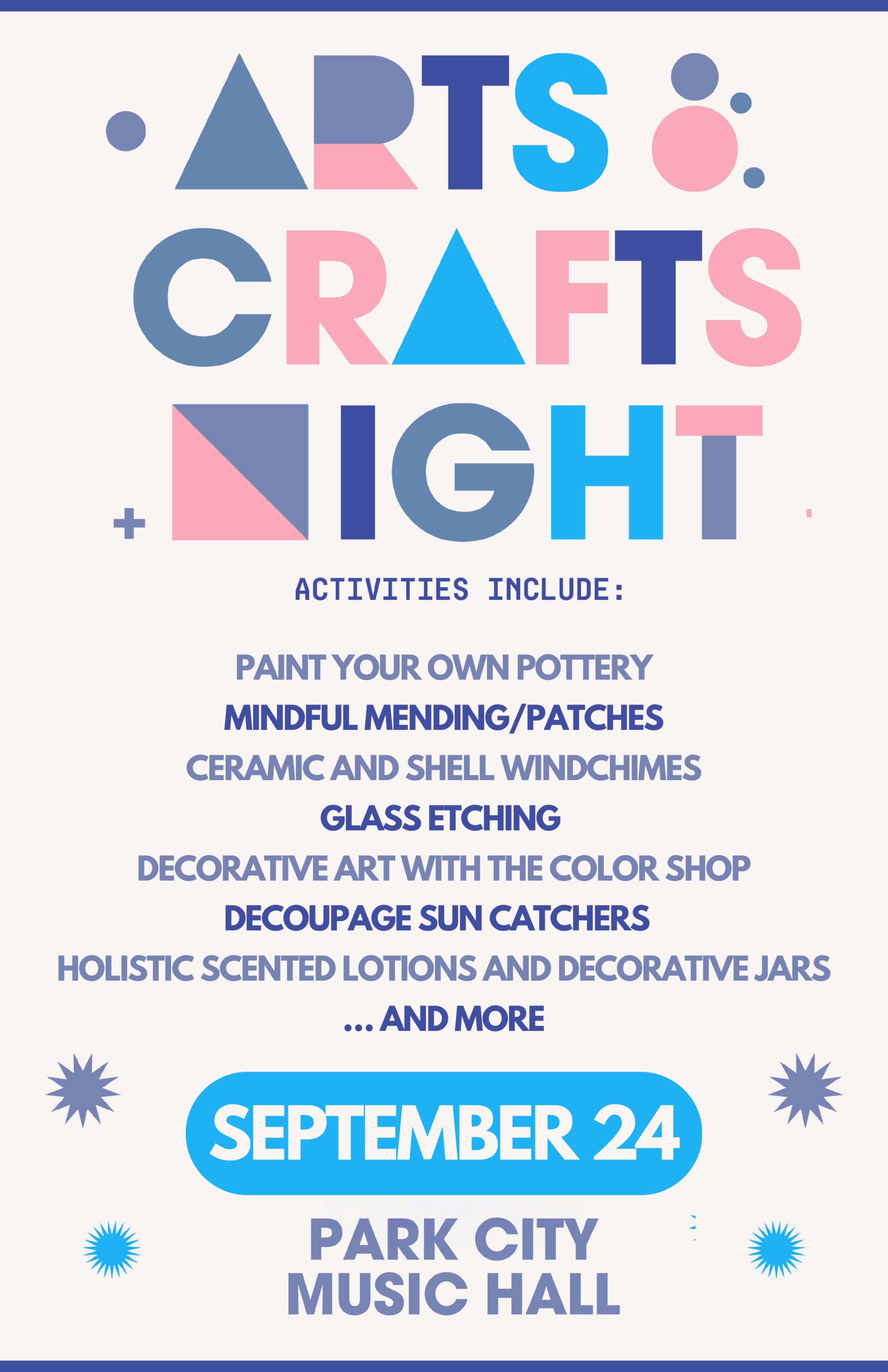 ​ Arts & Crafts Night at Park City Music Hall