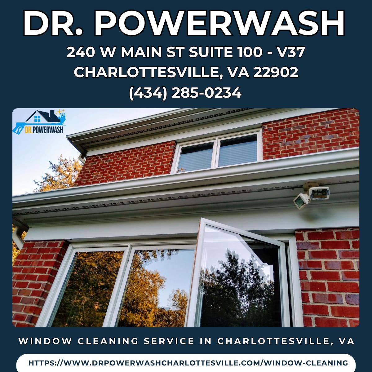 Window Cleaning Service in Charlottesville, VA - Dr. Powerwash.