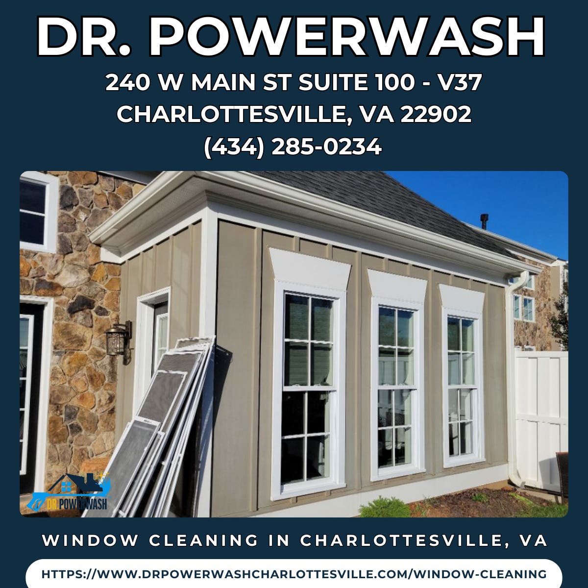 Window Cleaning in Charlottesville, VA - Dr. Powerwash.