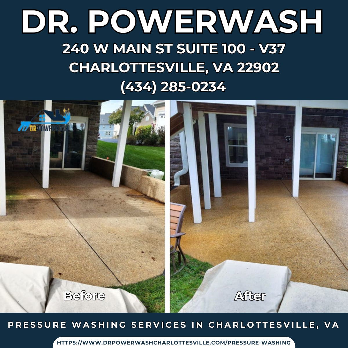 Pressure Washing Services in Charlottesville, VA - Dr. Powerwash