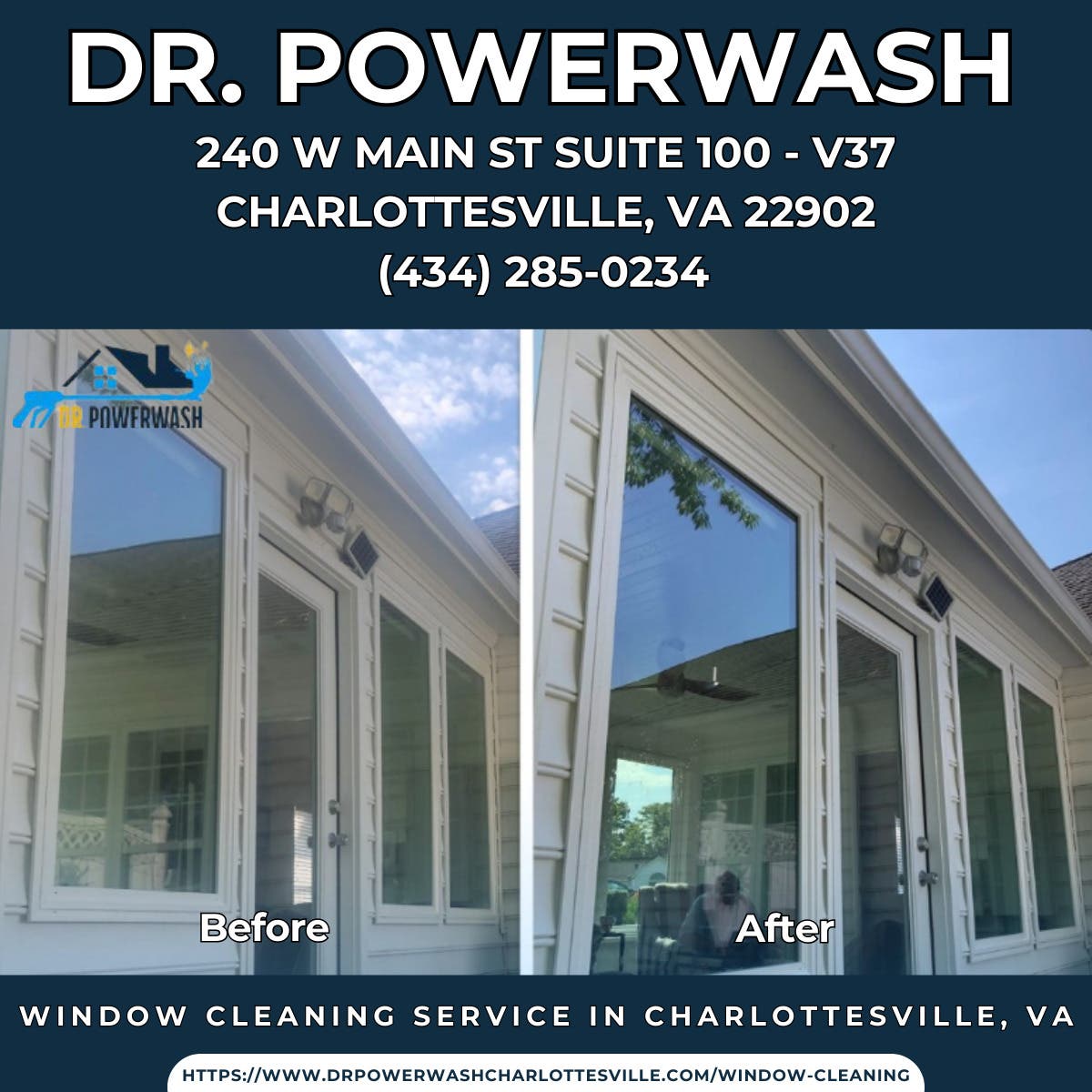 Window Cleaning Service in Charlottesville, VA - Dr. Powerwash