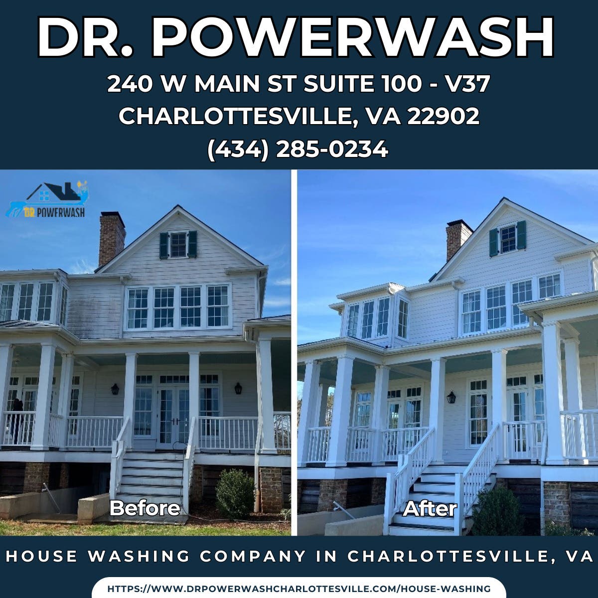 House Washing Company in Charlottesville, VA - Dr. Powerwash