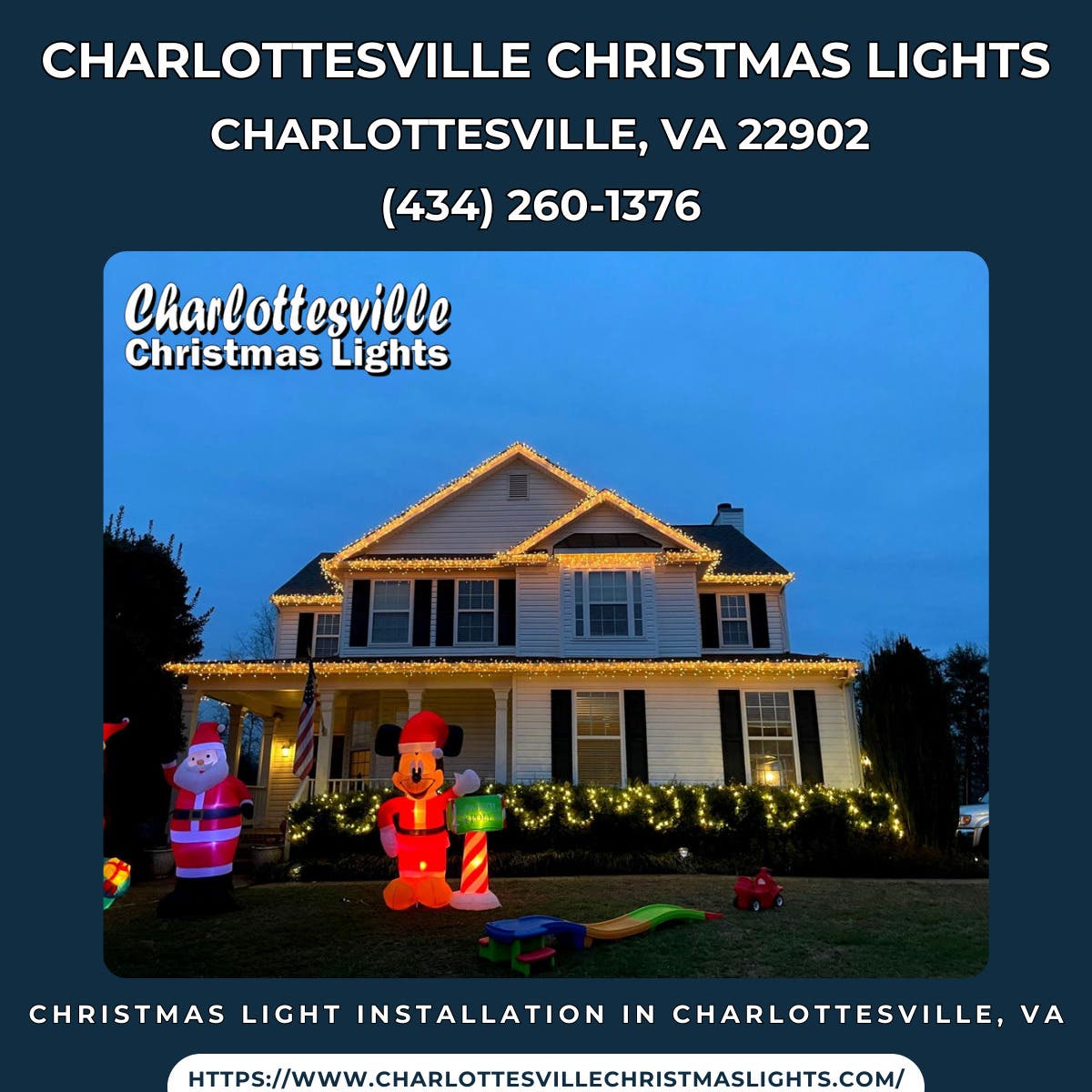 Christmas Light Installation in Charlottesville, VA - Charlottesville Christmas Lights