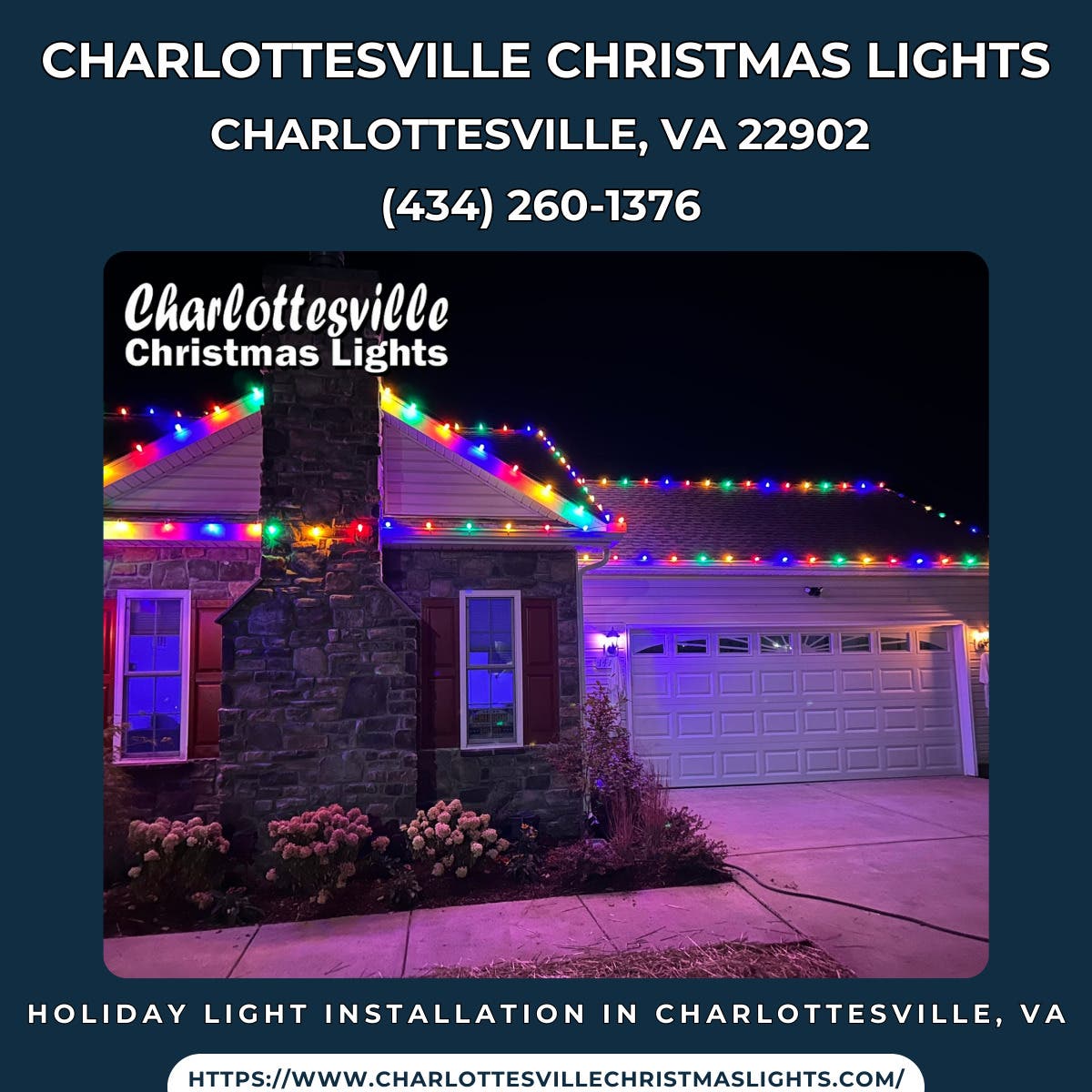 Holiday Light Installation in Charlottesville, VA - Charlottesville Christmas Lights