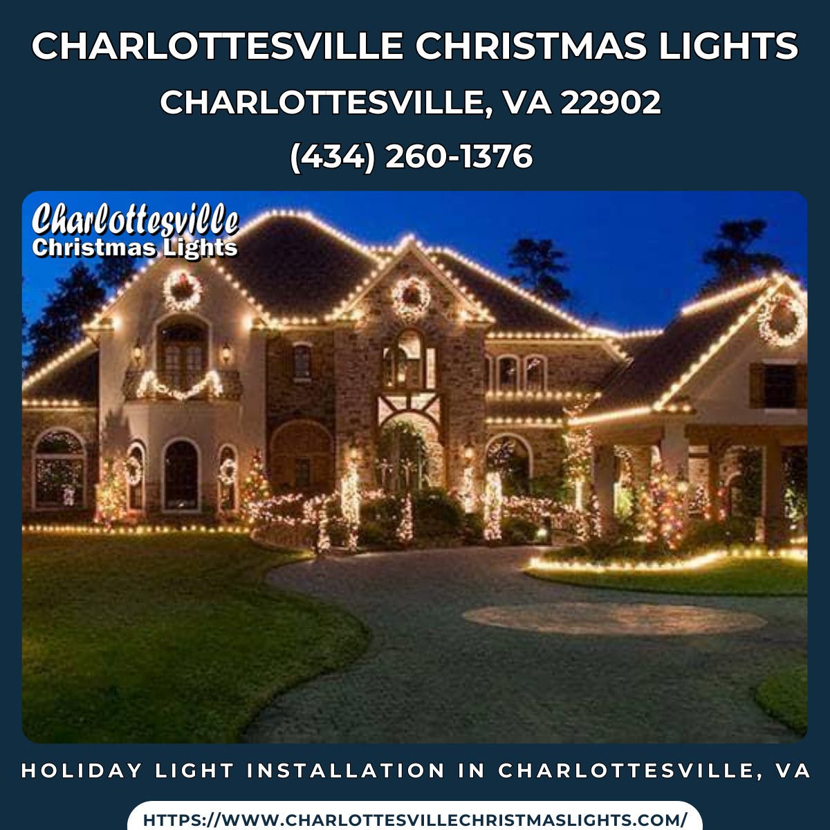 Holiday Light Installation in Charlottesville, VA - Charlottesville Christmas Lights