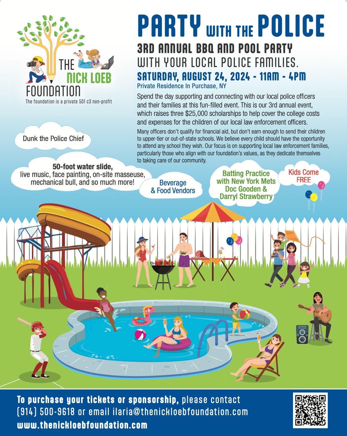 Join us for the 3rd Annual "Party with the Police: BBQ & Pool Party"