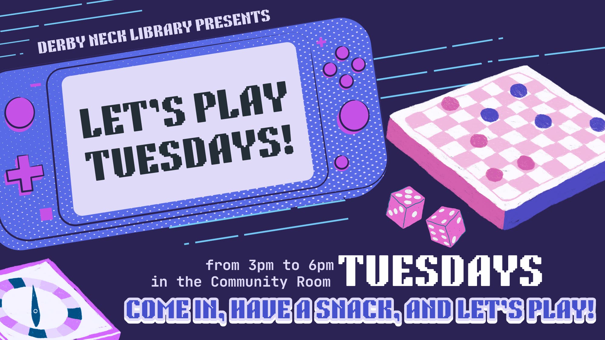 Derby Neck Library - Let's Play Tuesdays