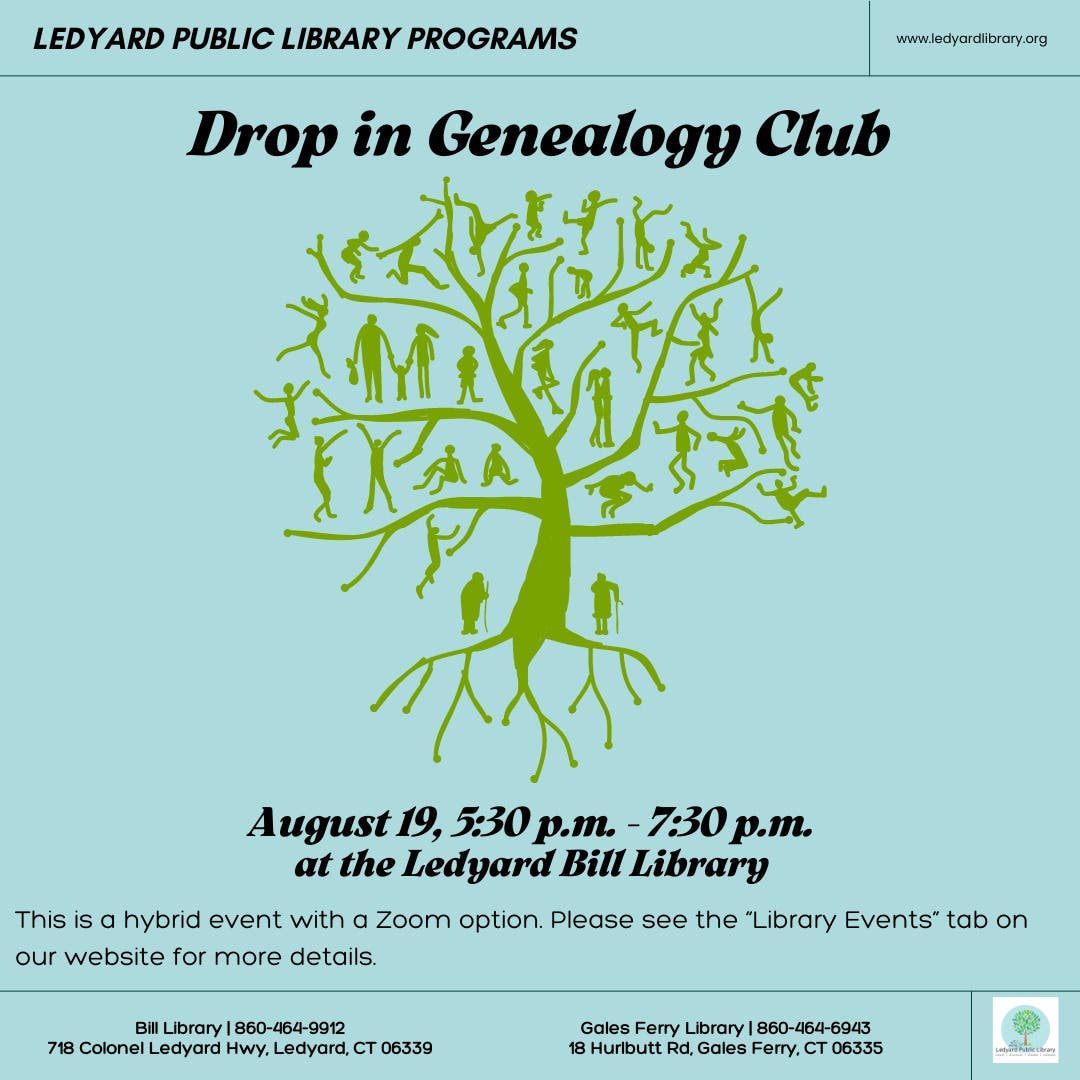 Drop In Genealogy 8/19