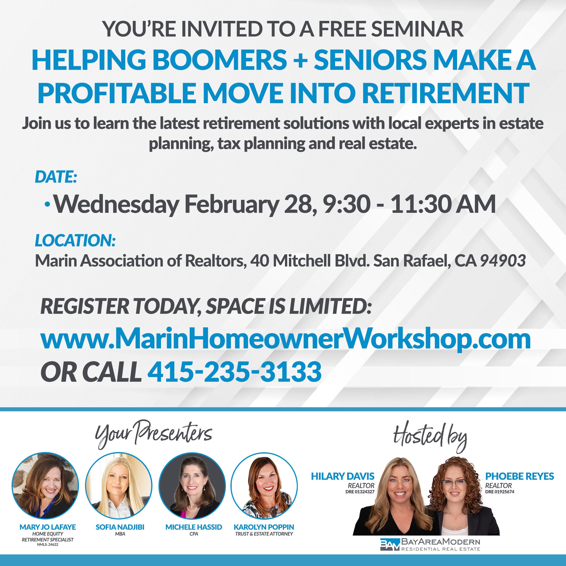 FREE Seminar: Helping Boomers + Seniors Make a Profitable Move into Retirement