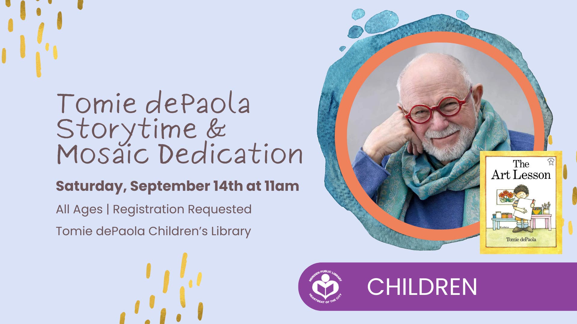 Tomie dePaola Storytime and Mosaic Dedication