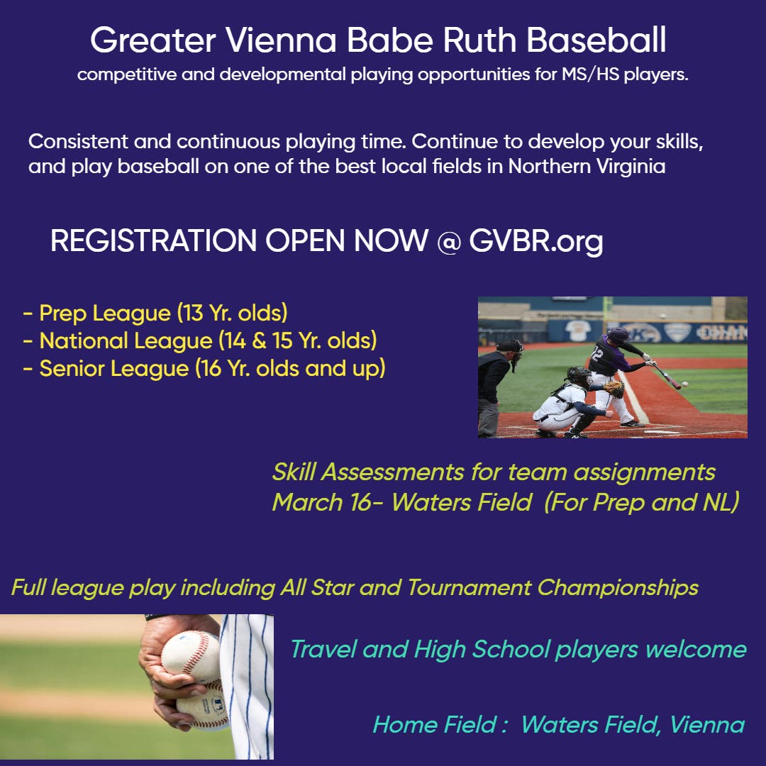 Baseball (Ages 13- 18)  - REGISTRATION OPEN FOR SPRING SEASON 