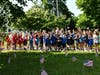 Dressed in patriotic colors, Blue Point Elementary students excitedly waved their flags at
the start of the Flag Day ceremony.