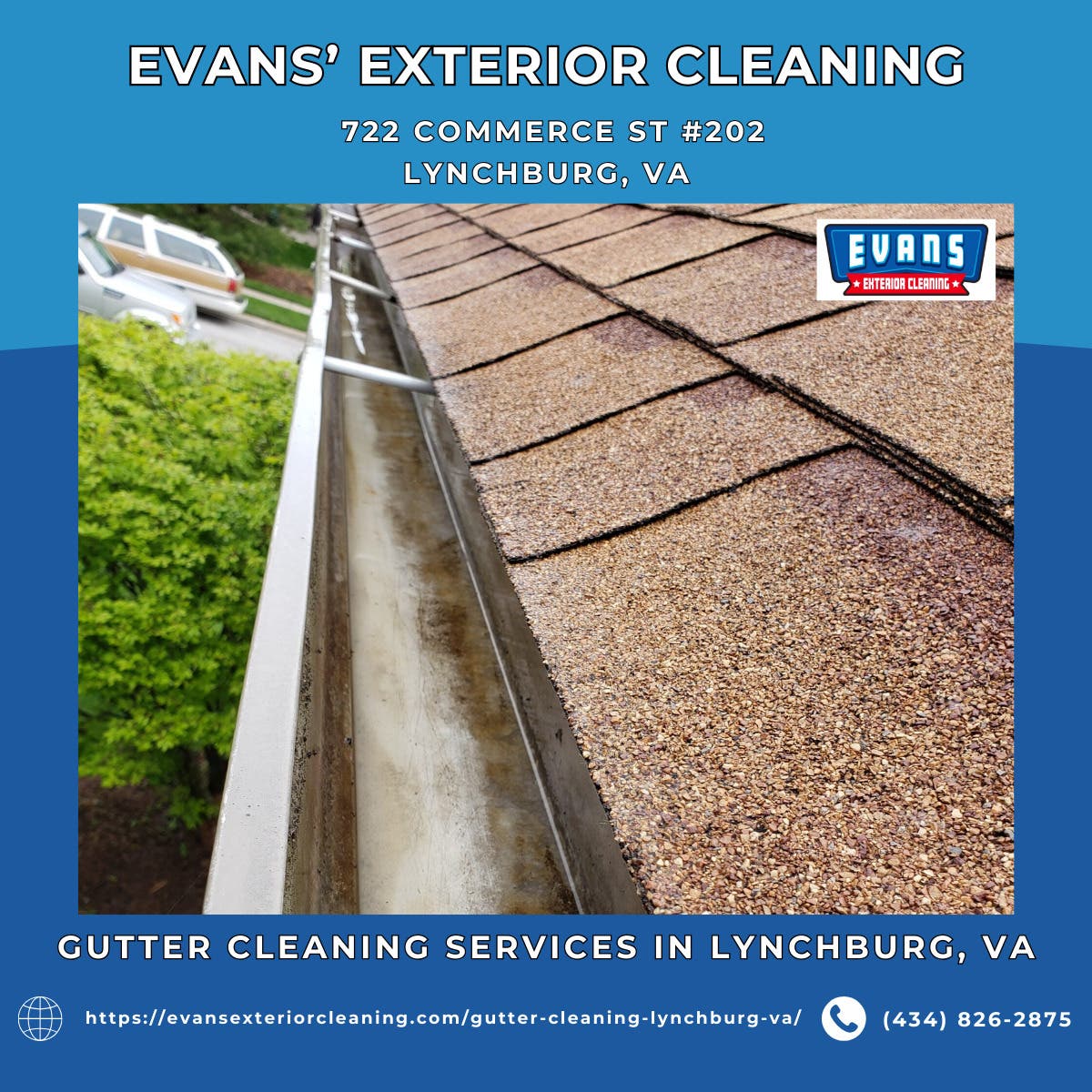 Gutter Cleaning Services in Lynchburg, VA - Evans' Exterior Cleaning