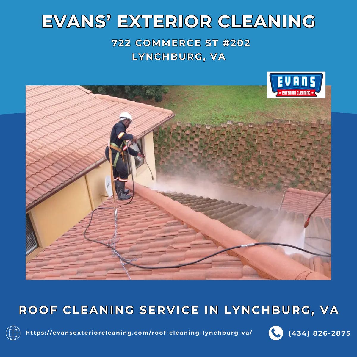 Roof Cleaning Service in Lynchburg, VA - Evans' Exterior Cleaning