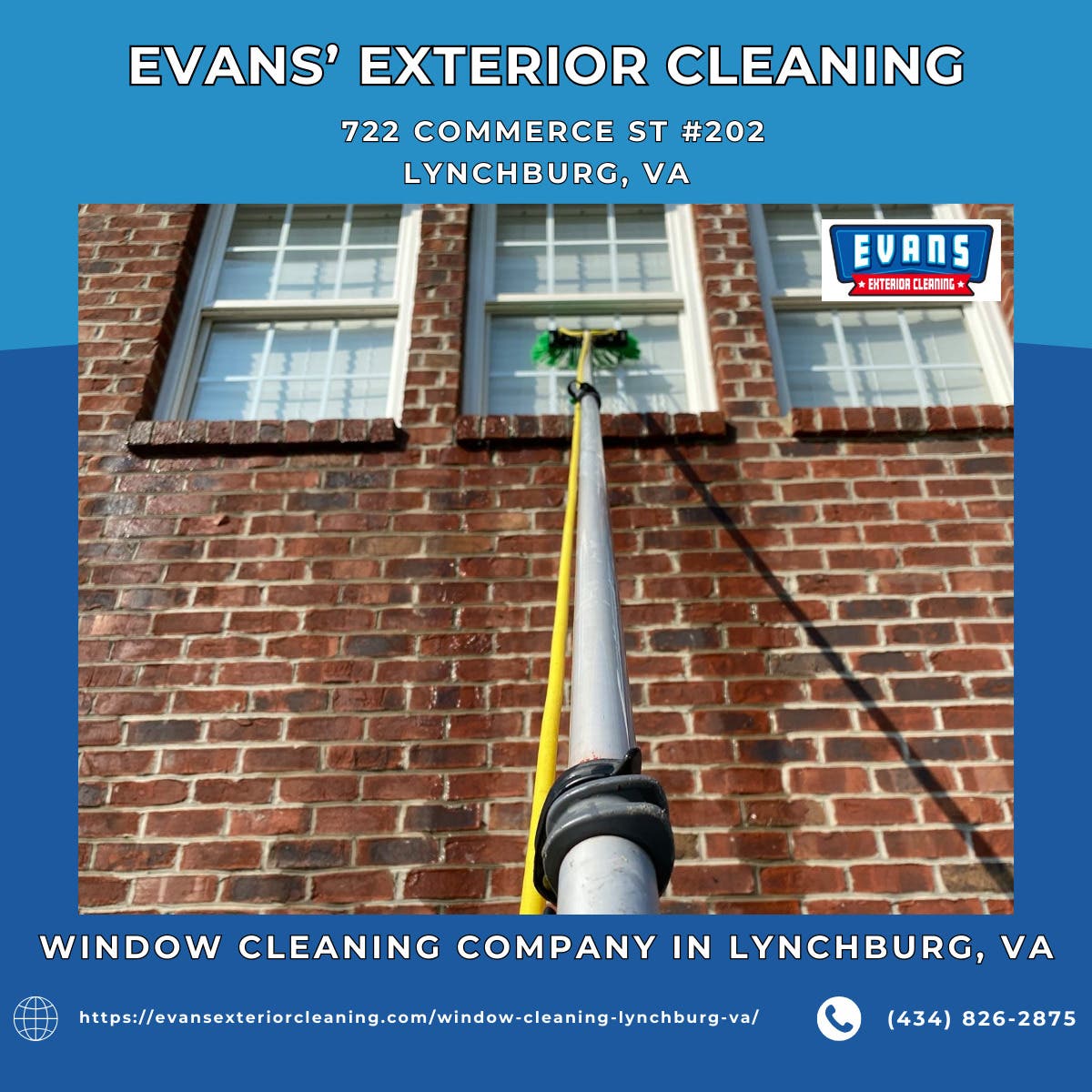 Window Cleaning Company in Lynchburg, VA - Evans' Exterior Cleaning