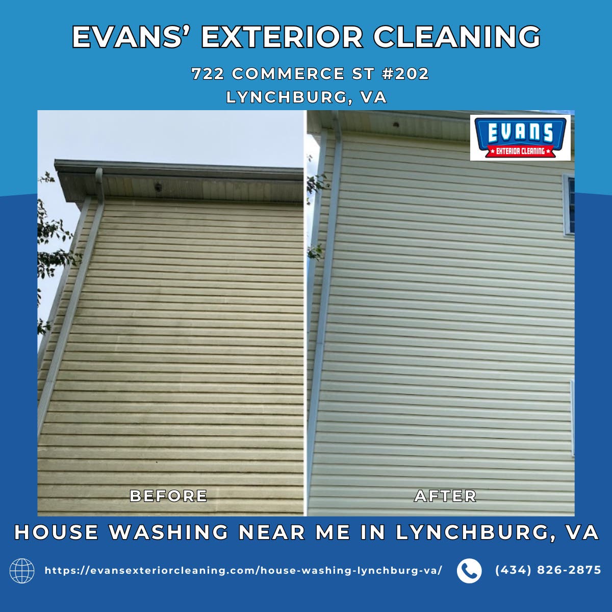 House Washing Near Me in Lynchburg, VA - Evans' Exterior Cleaning