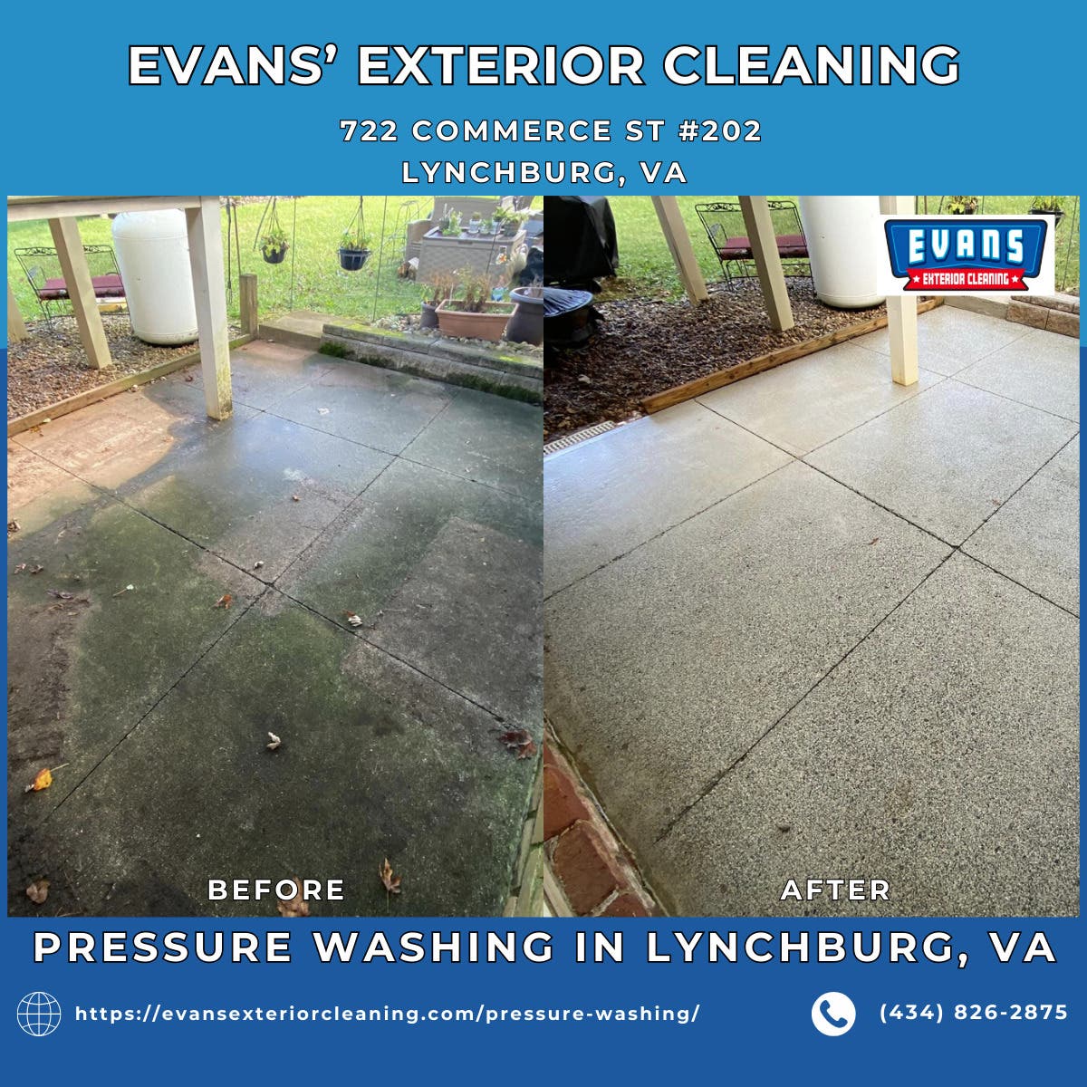 Pressure Washing in Lynchburg, VA - Evans' Exterior Cleaning