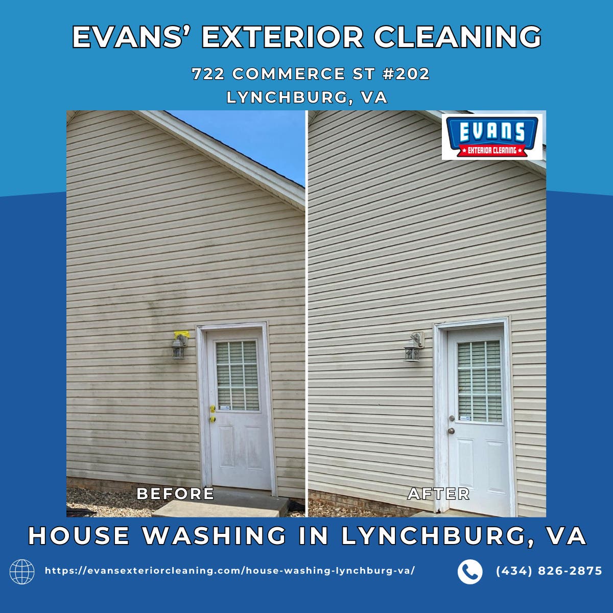 House Washing in Lynchburg, VA - Evans' Exterior Cleaning