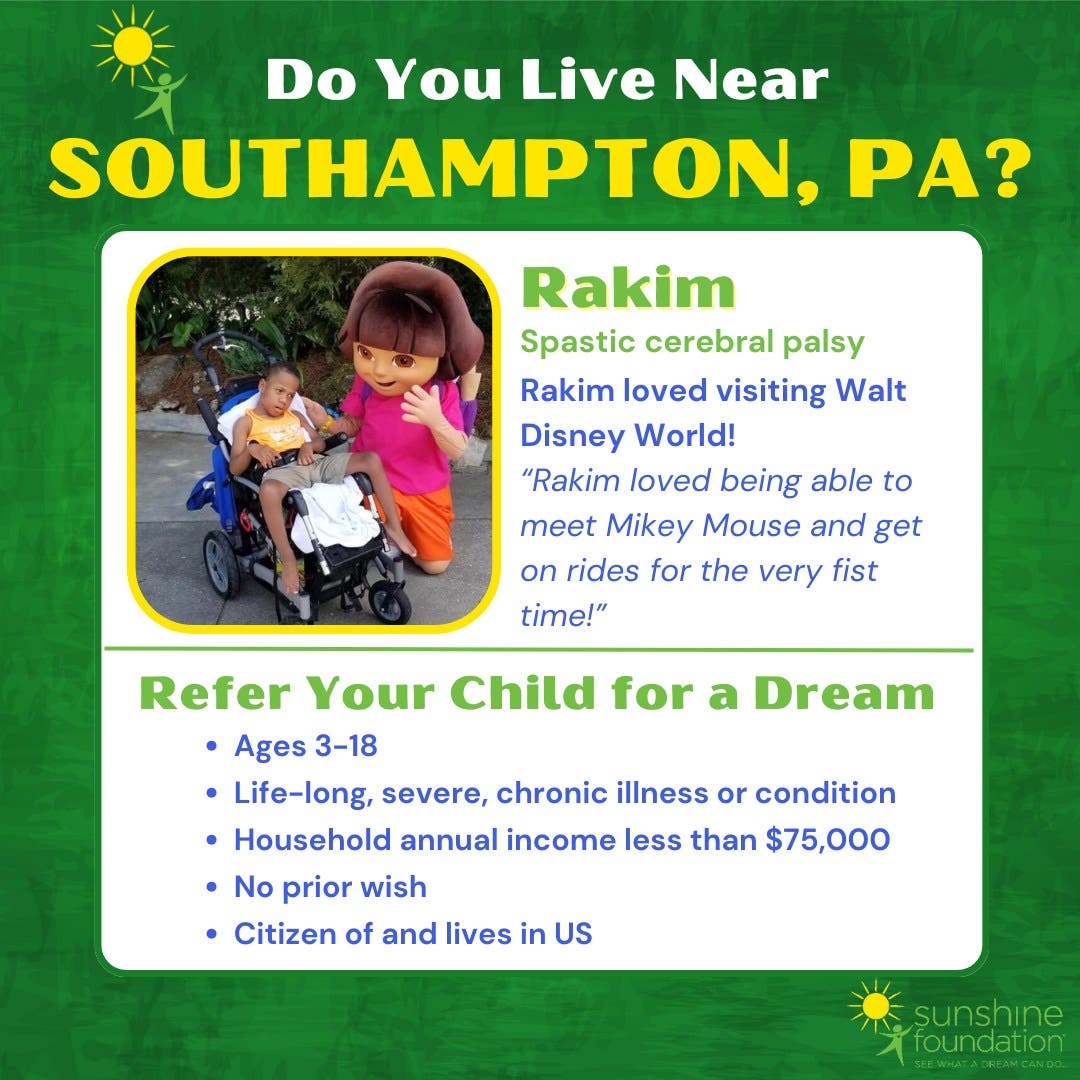 Refer Your Child for a Dream or Wish