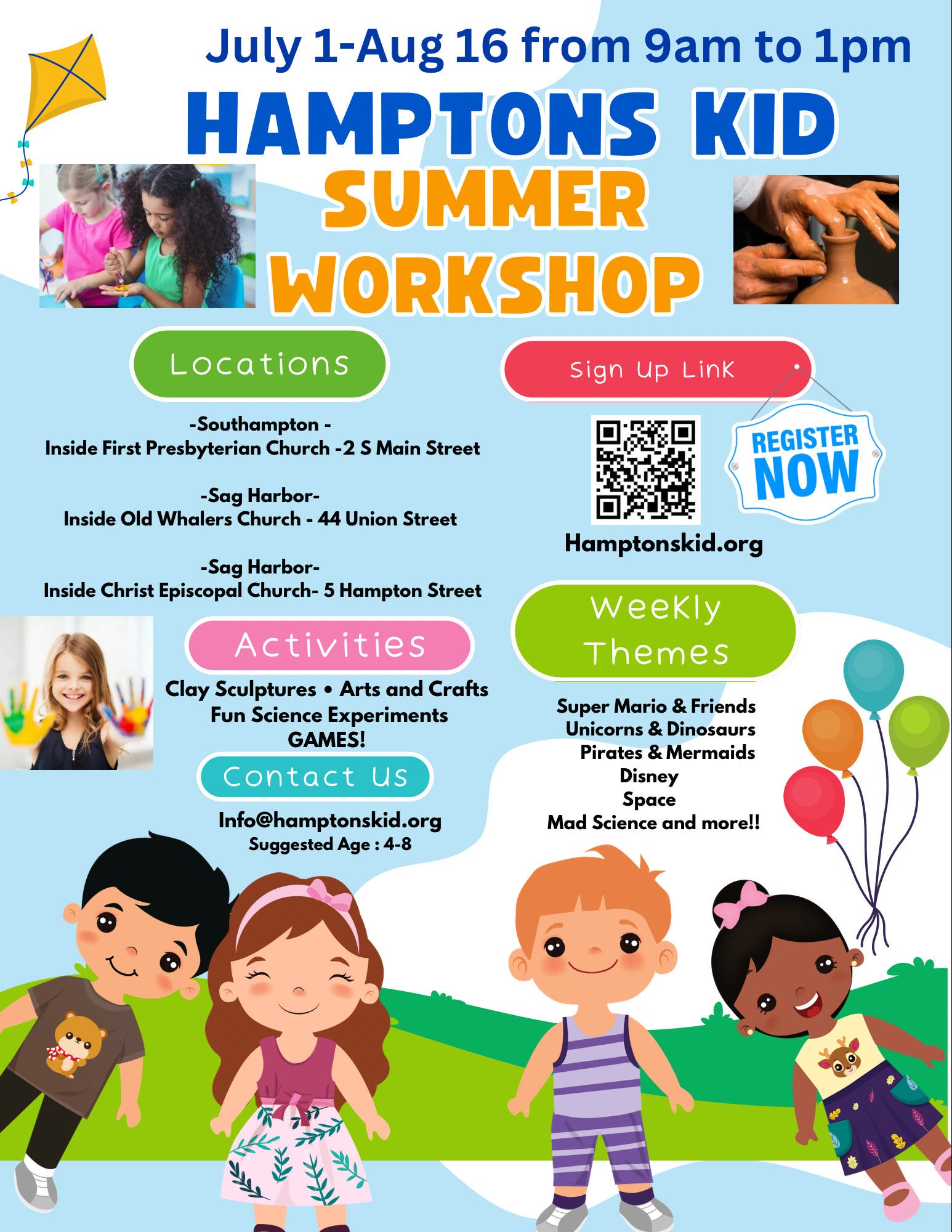 Hamptons Kid Summer Workshop