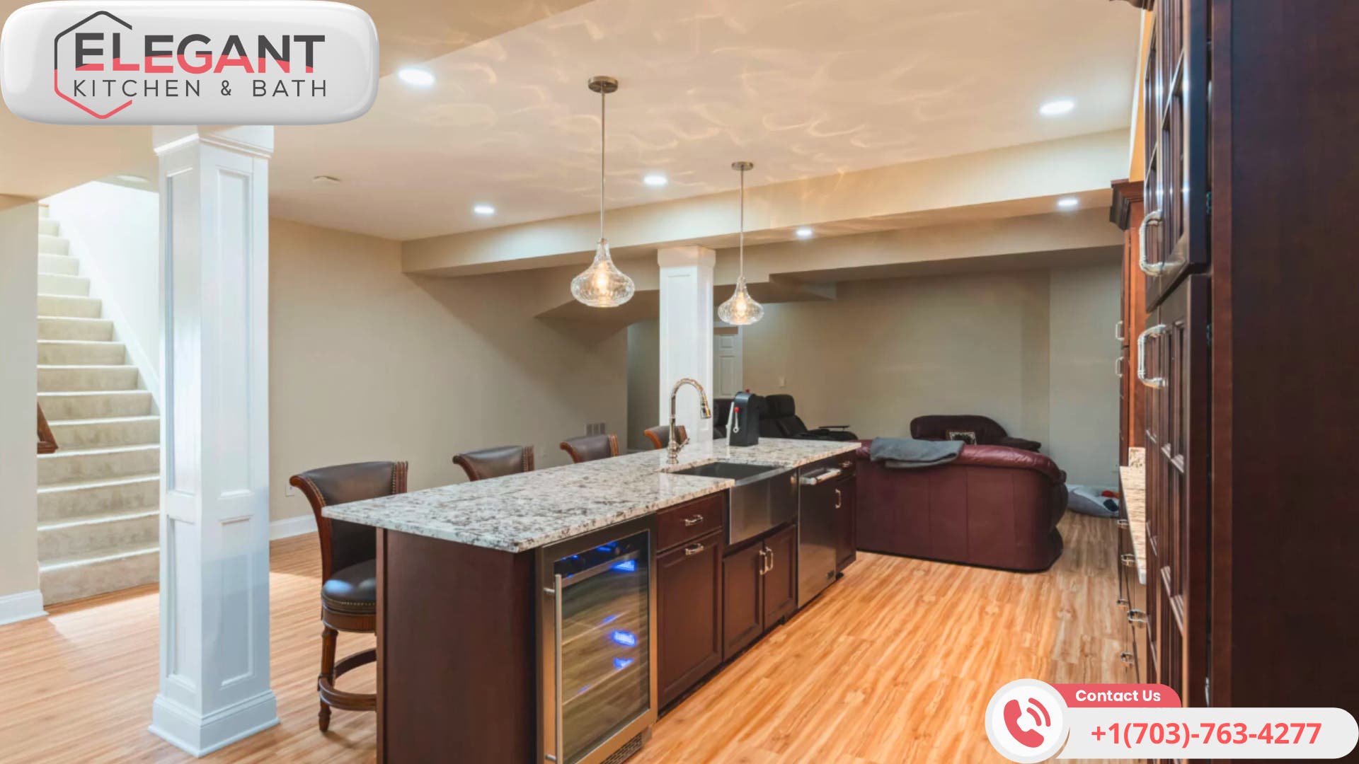 🏡✨ Basement Remodeling with Elegant Kitchen and Bath 🛠️🏠