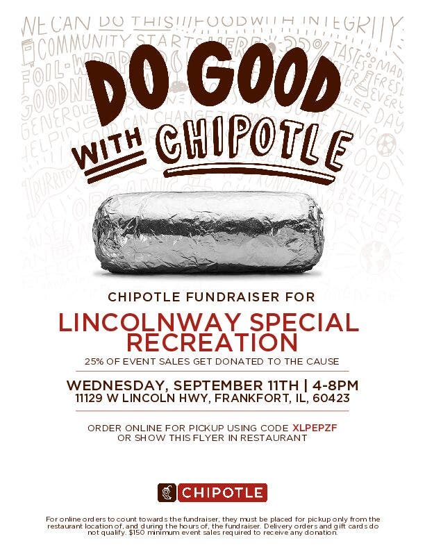 Lincolnway Special Recreation's  "Chipotle" night